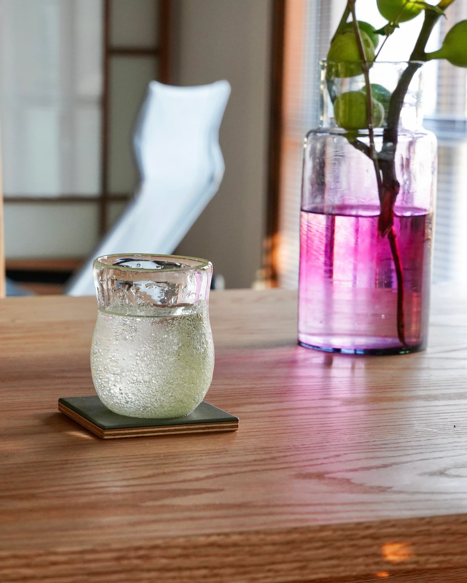 吹きガラス工房 琥珀 “éhn Edition” /  白泡ふたばグラス