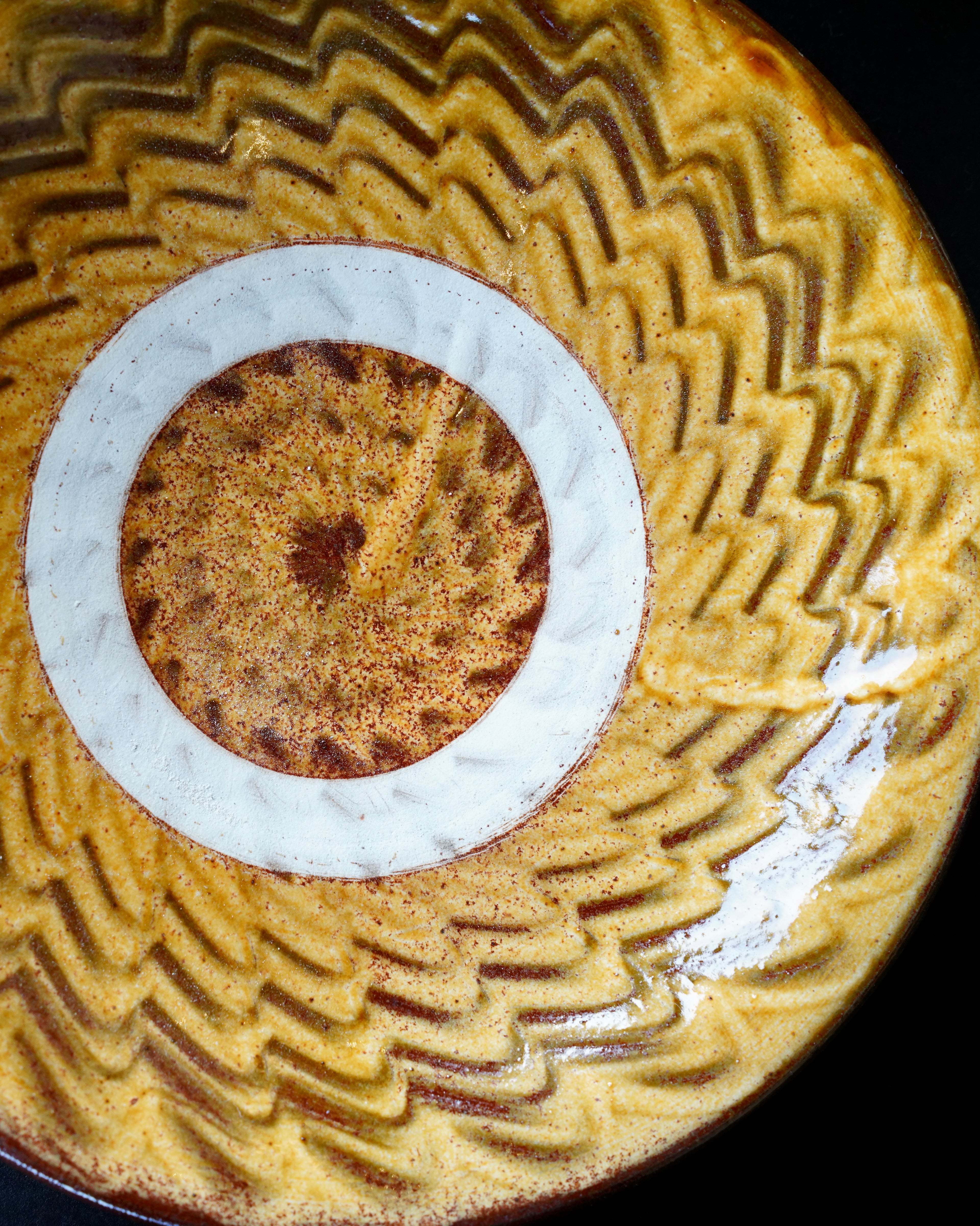 小鹿田焼 坂本浩二窯 “éhn Edition” /  5寸皿 櫛目