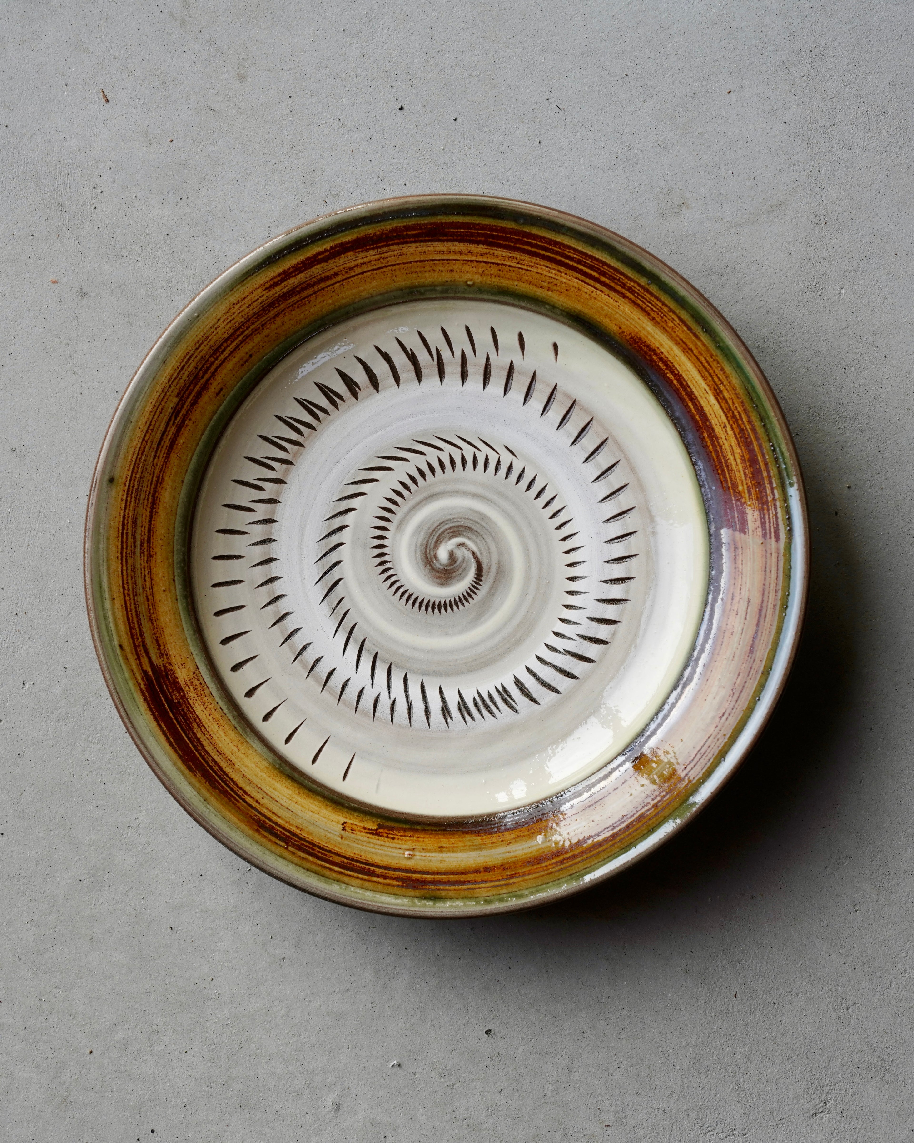 小鹿田焼 坂本浩二窯 “éhn Edition”  / 8寸リム皿