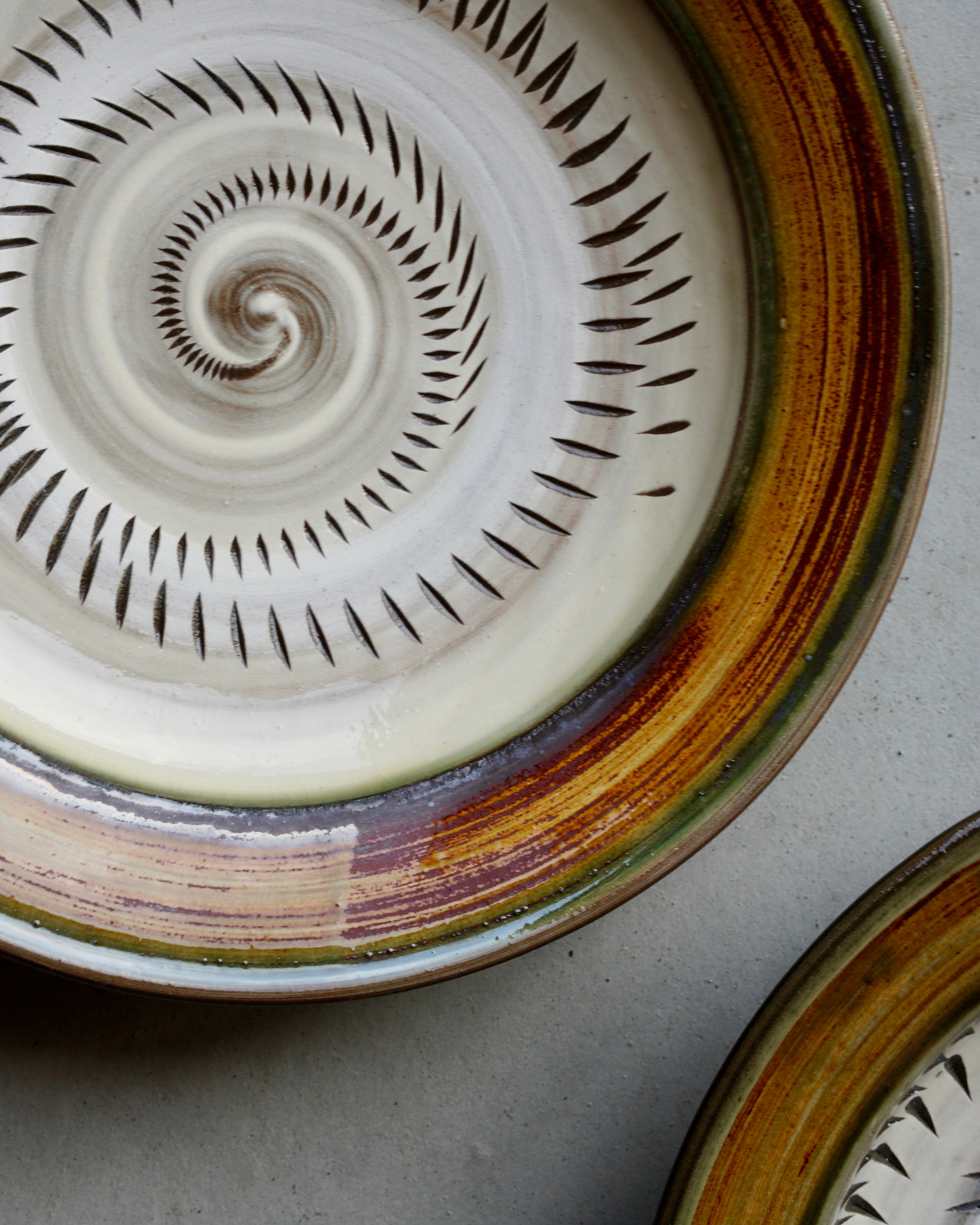 小鹿田焼 坂本浩二窯 “éhn Edition”  / 8寸リム皿