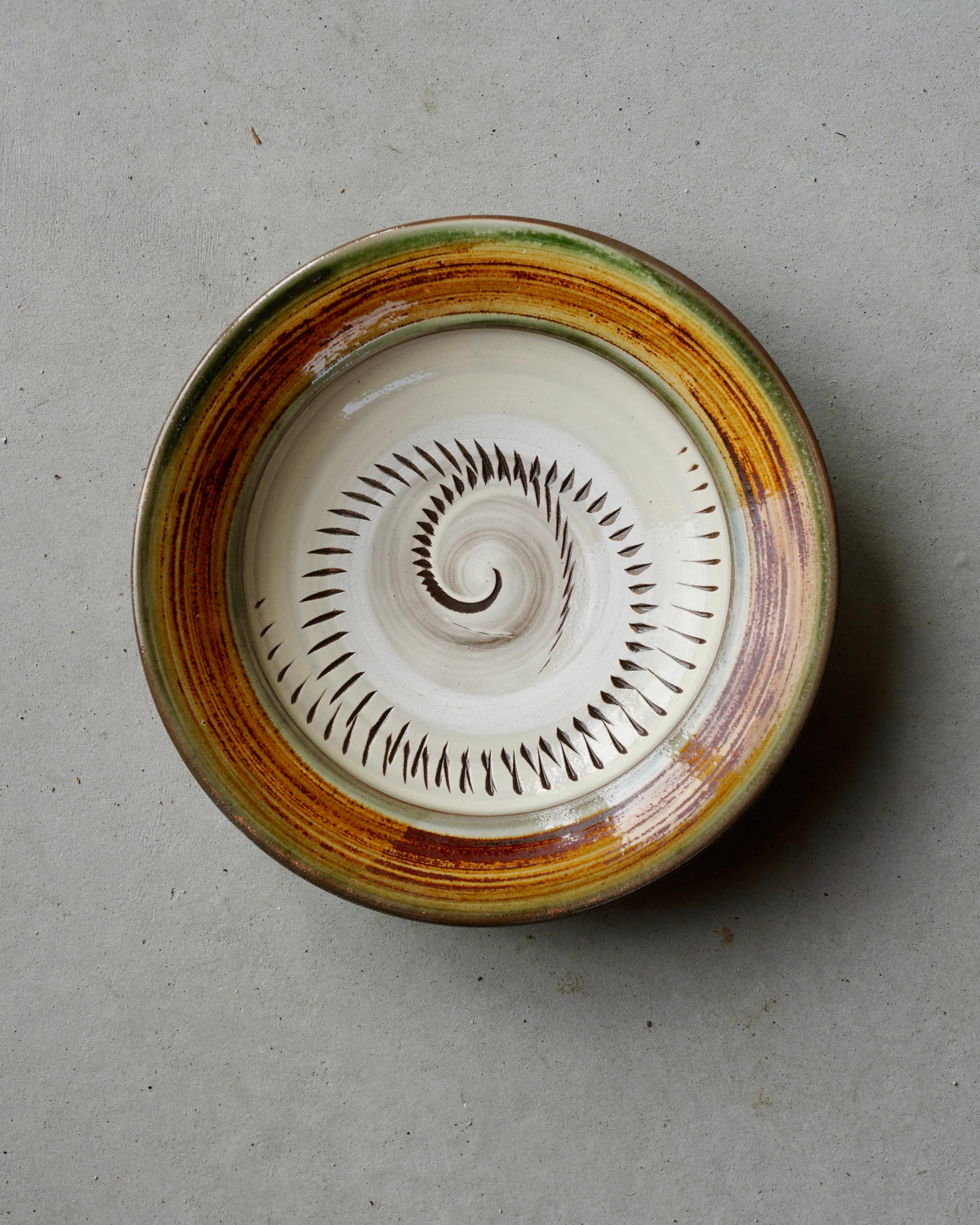 小鹿田焼 坂本浩二窯 “éhn Edition”  /  6寸リム皿