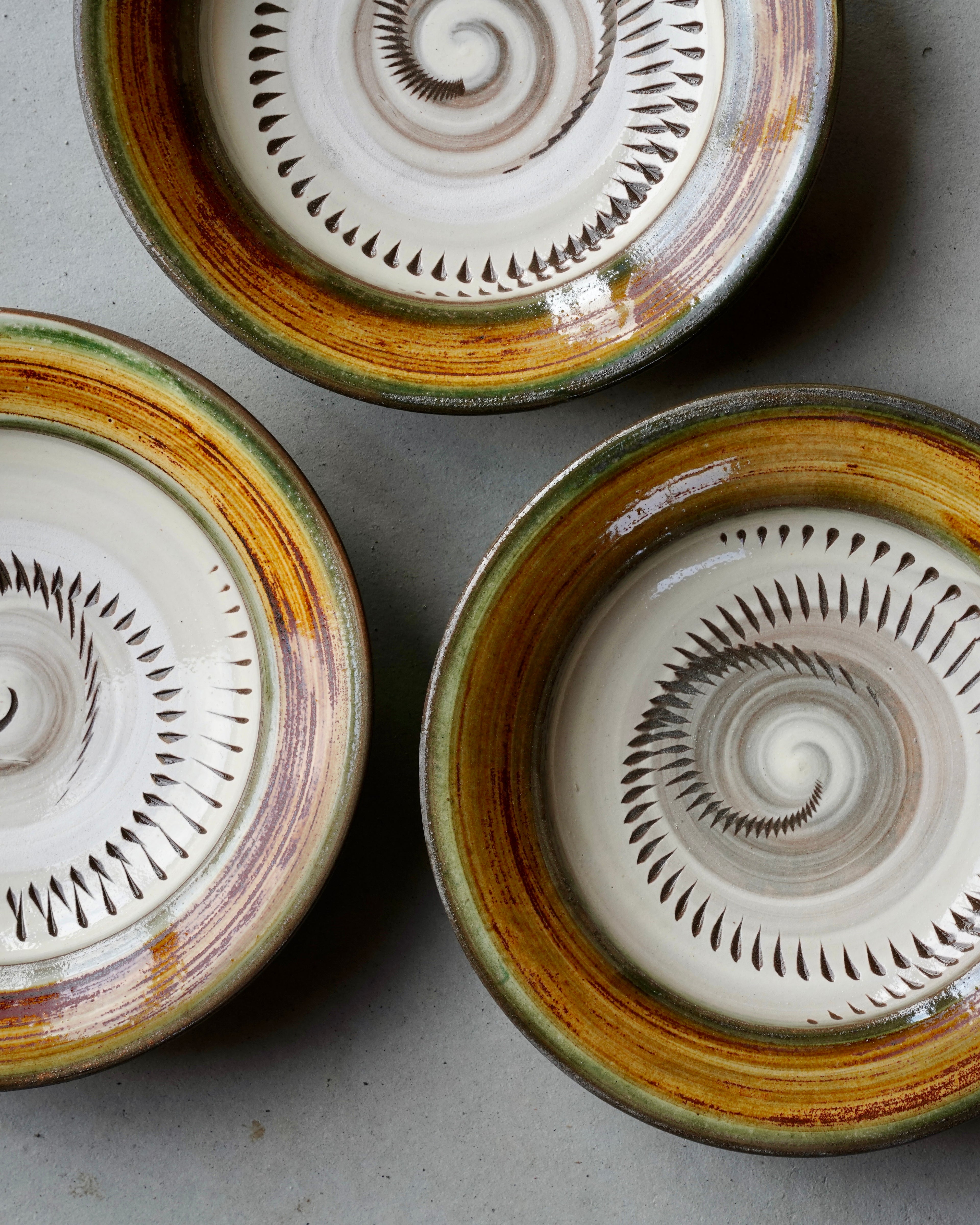 小鹿田焼 坂本浩二窯 “éhn Edition”  /  6寸リム皿