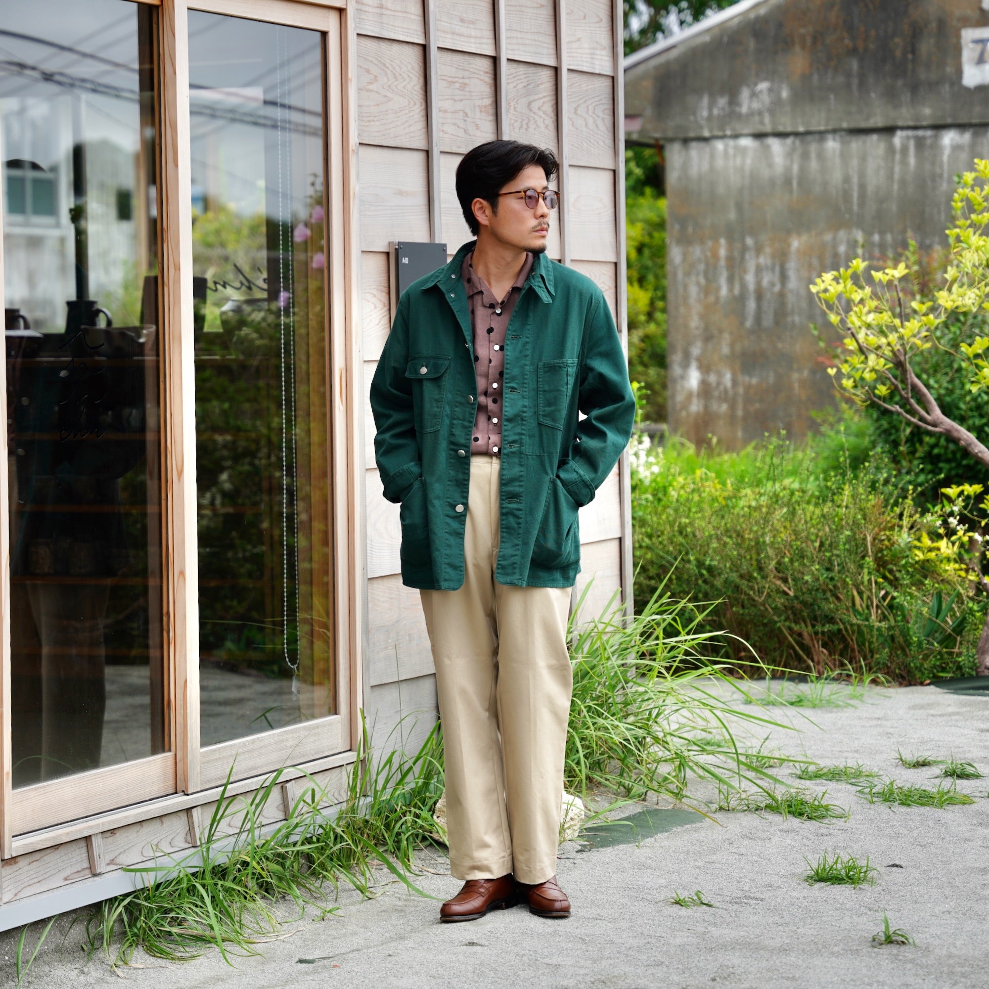 FOUNDOUR(ファウンダ) / WORK JACKET GREEN