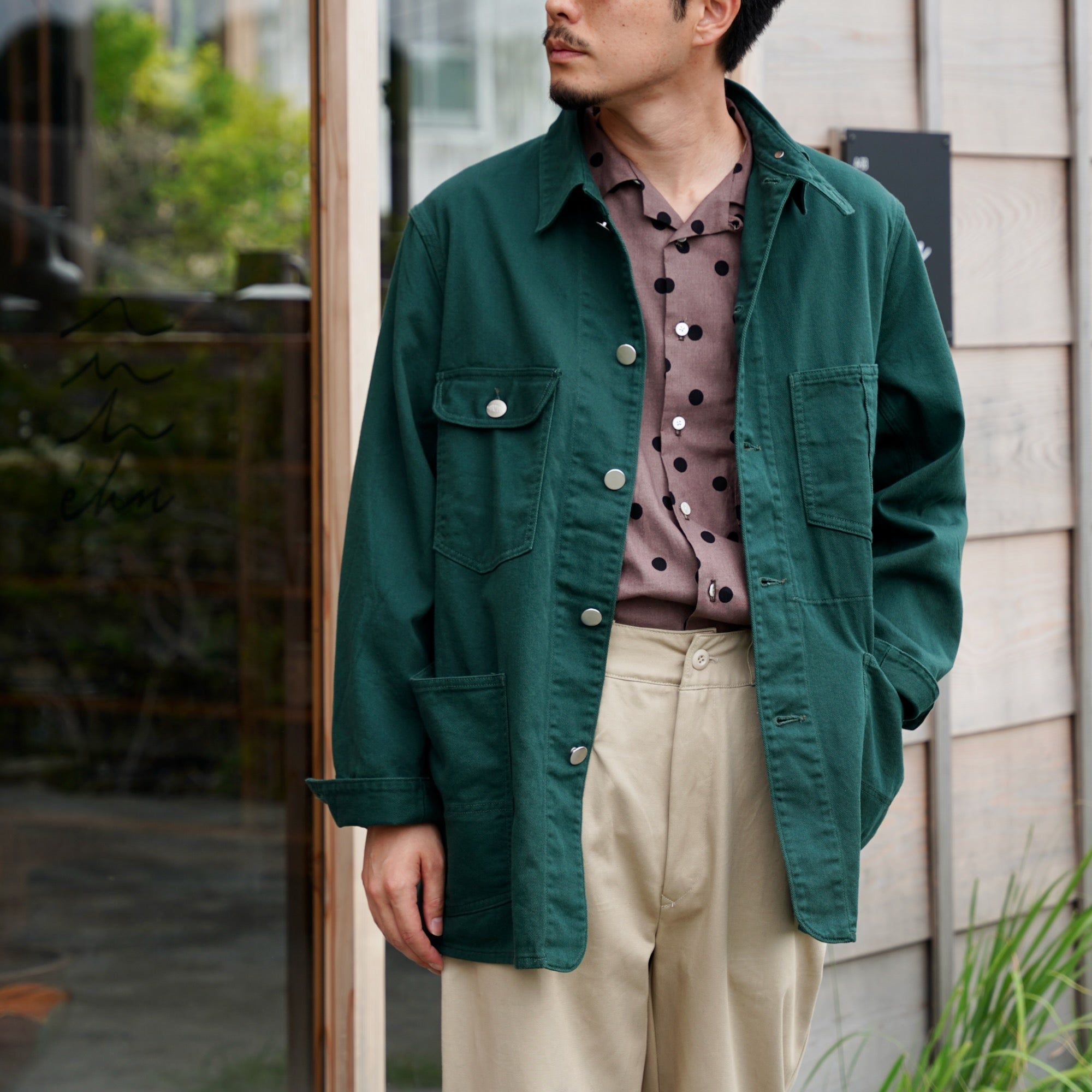 FOUNDOUR(ファウンダ) / WORK JACKET GREEN