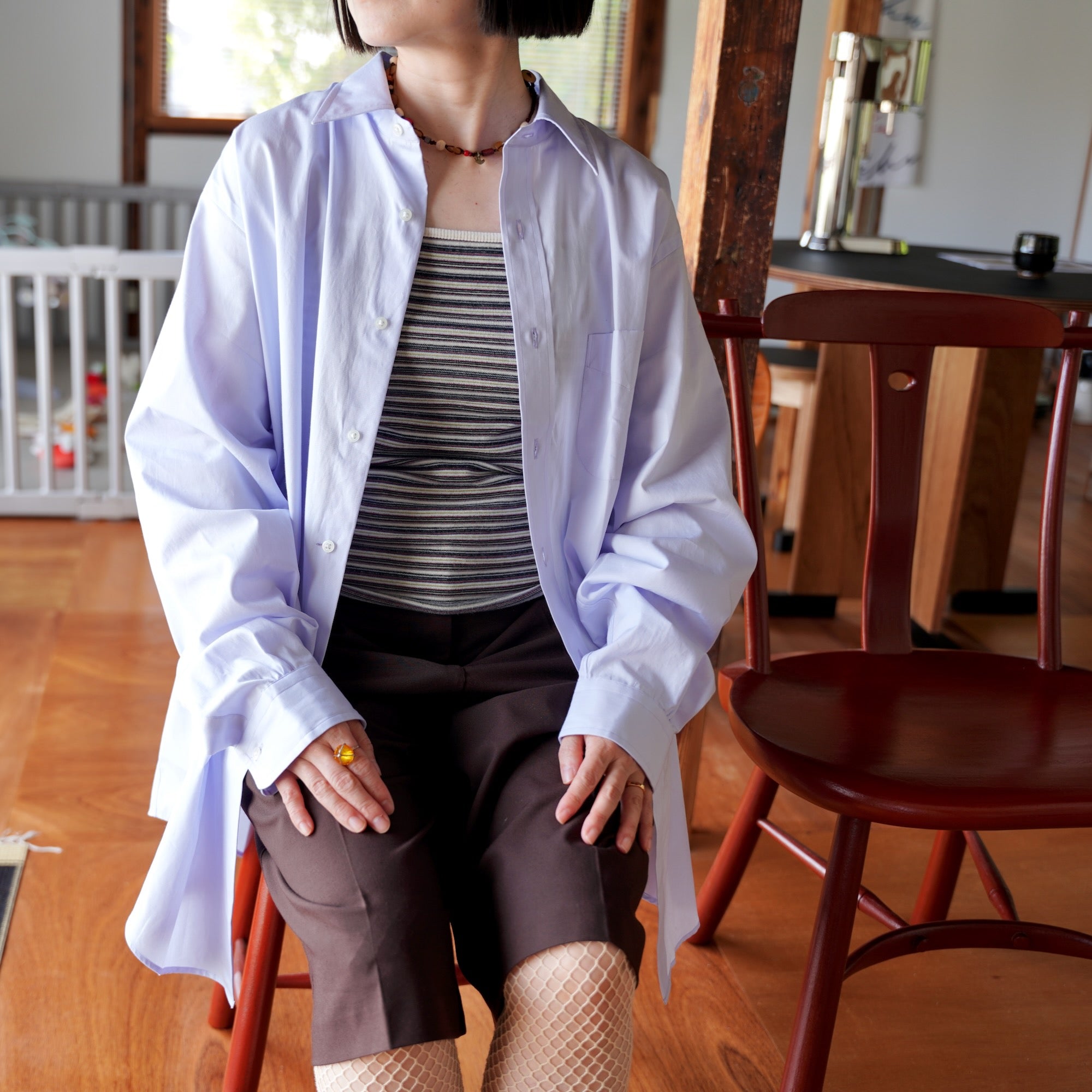 FOUNDOUR（ファウンダ) / REGULAR COLLAR SHIRT - BLUE – éhn