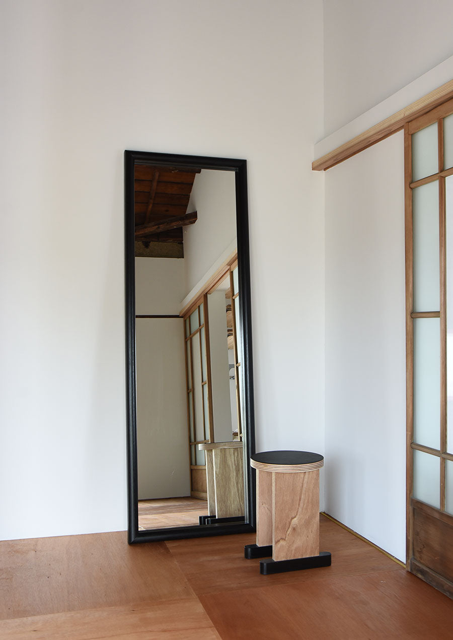 【Made to Order】éhn original /   Full Length Mirror 半円  in Black  1800×600