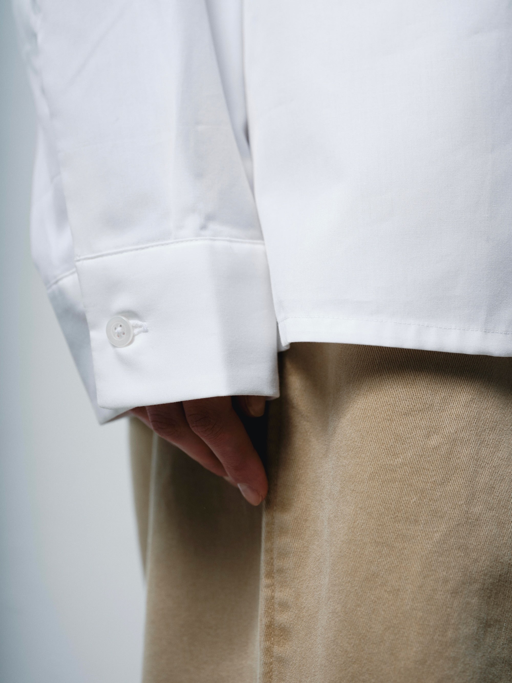 FOUNDOUR（ファウンダ) / COTTON OPEN COLLAR SHIRT