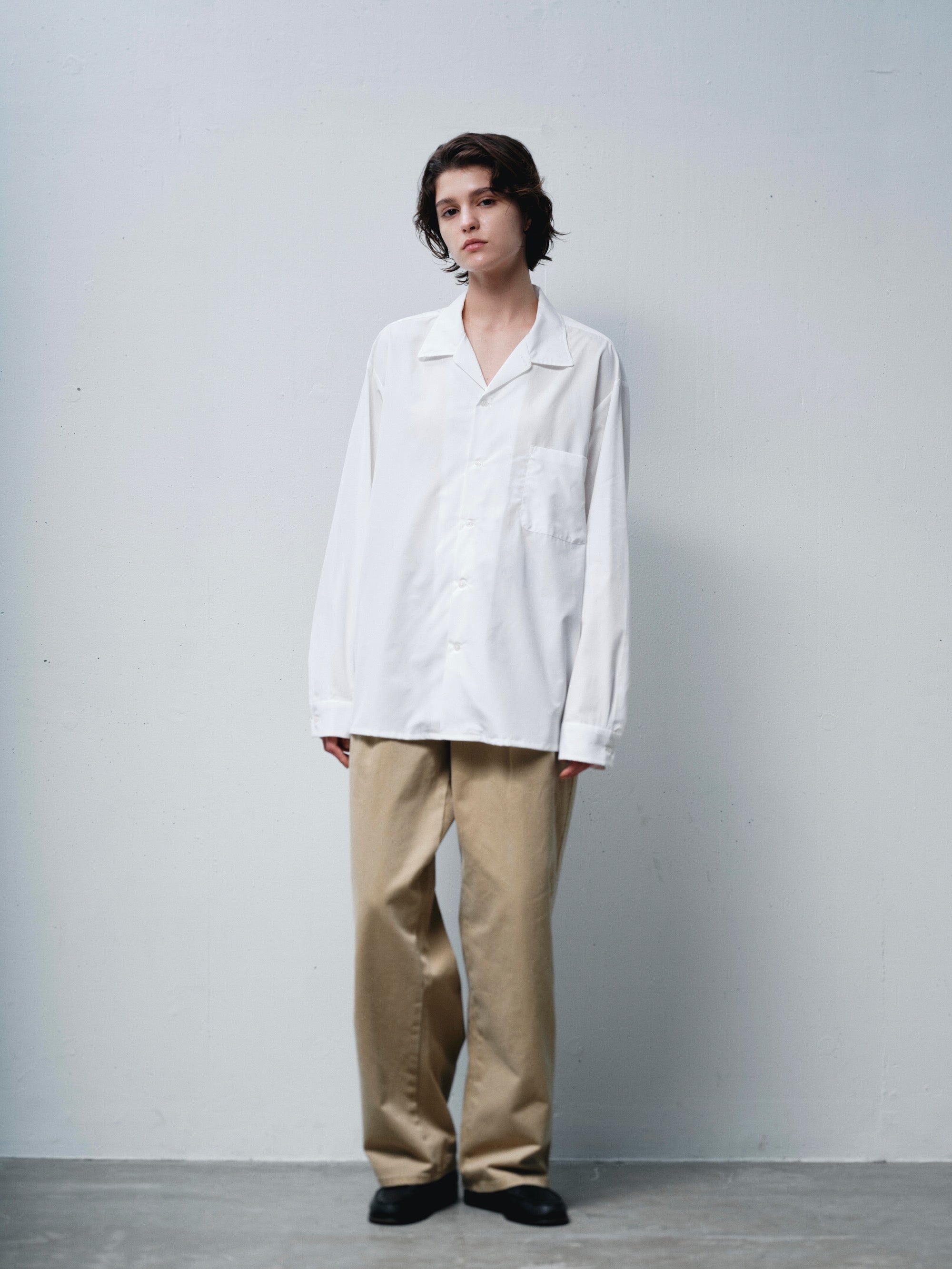 FOUNDOUR（ファウンダ) / COTTON OPEN COLLAR SHIRT
