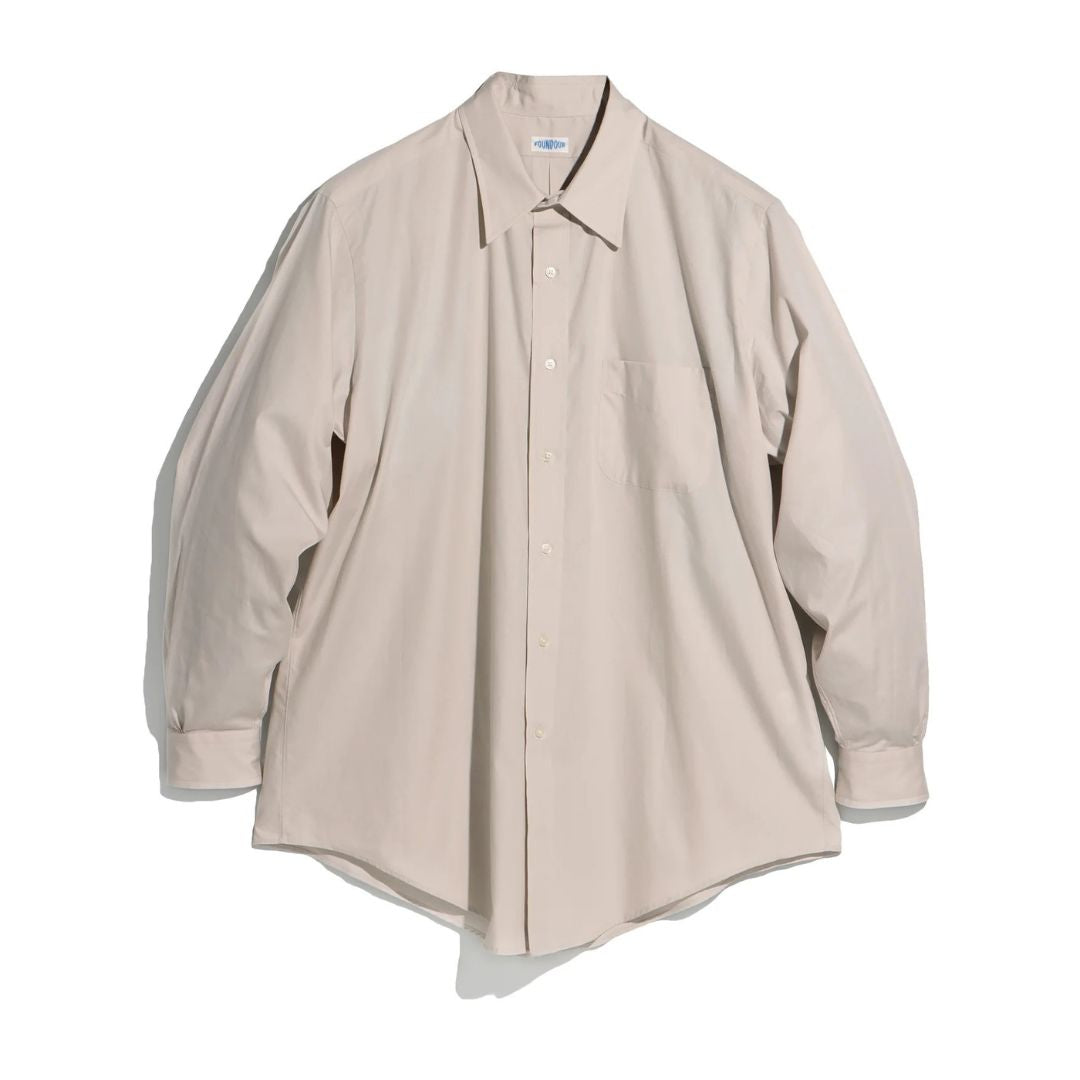FOUNDOUR（ファウンダ) / REGULAR COLLAR SHIRT - LIGHT GREY