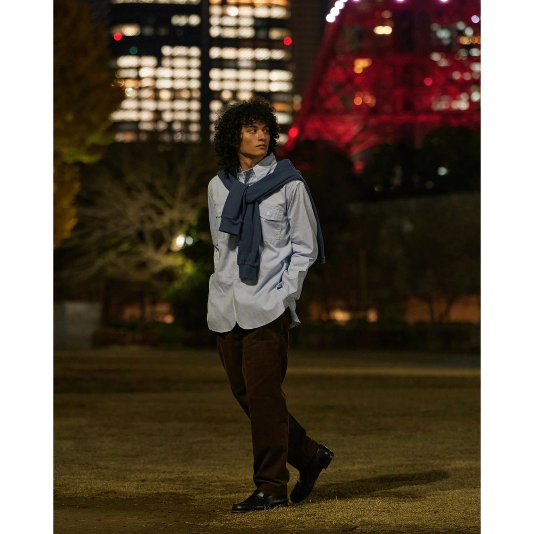 FOUNDOUR（ファウンダ) / COTTON CORDUROY EASY PANTS - BROWN