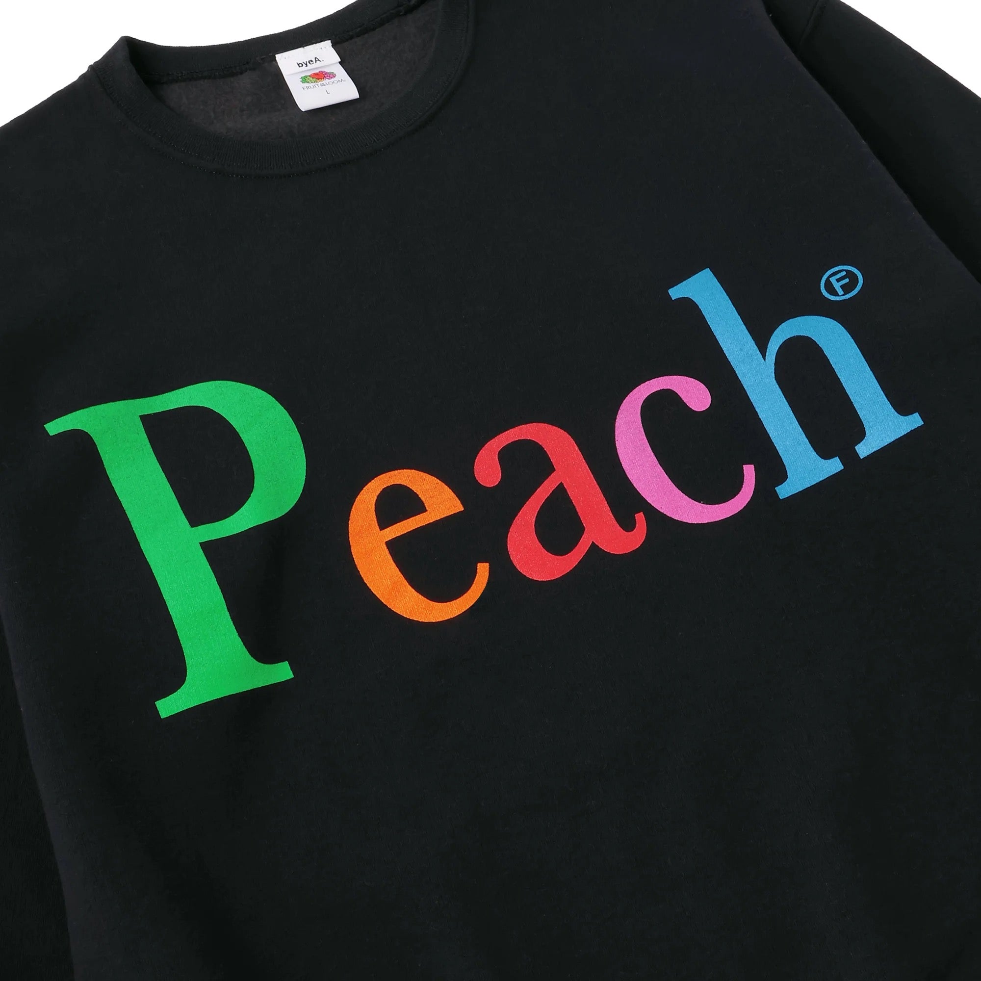byeA. / NOT APPLE SWEAT Peach BLACK