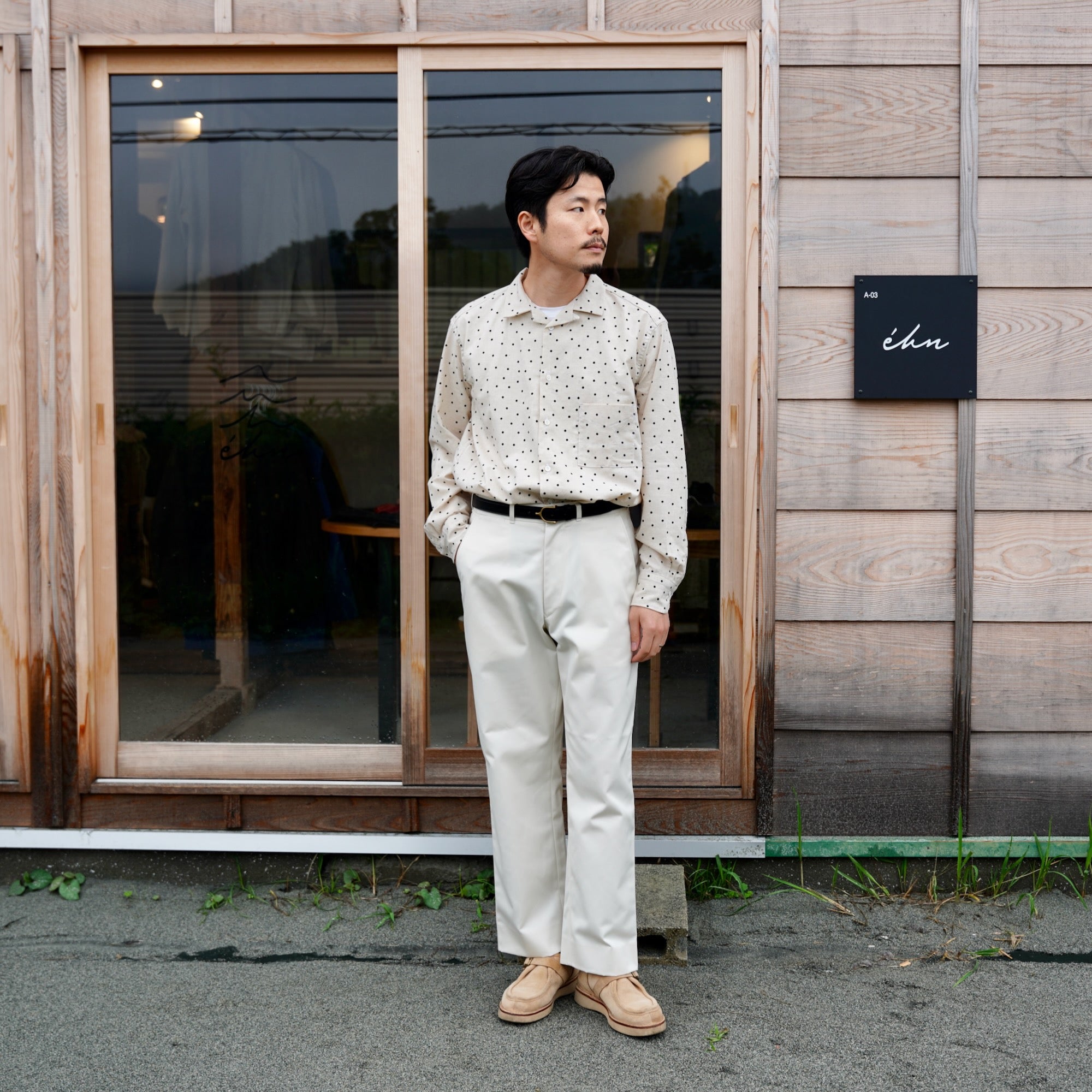 FOUNDOUR（ファウンダ) / TWILL WORK PANTS WHITE
