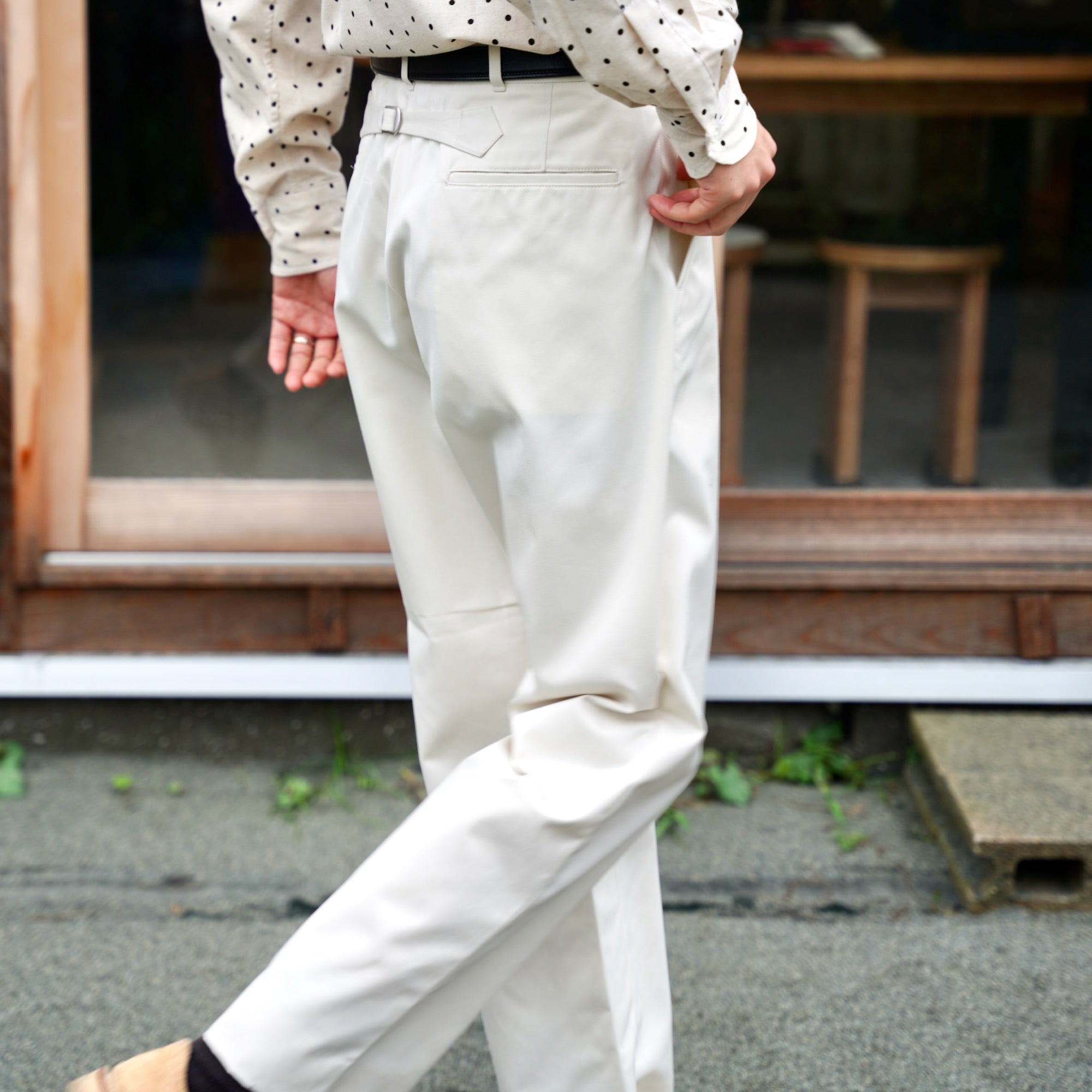 FOUNDOUR（ファウンダ) / TWILL WORK PANTS WHITE