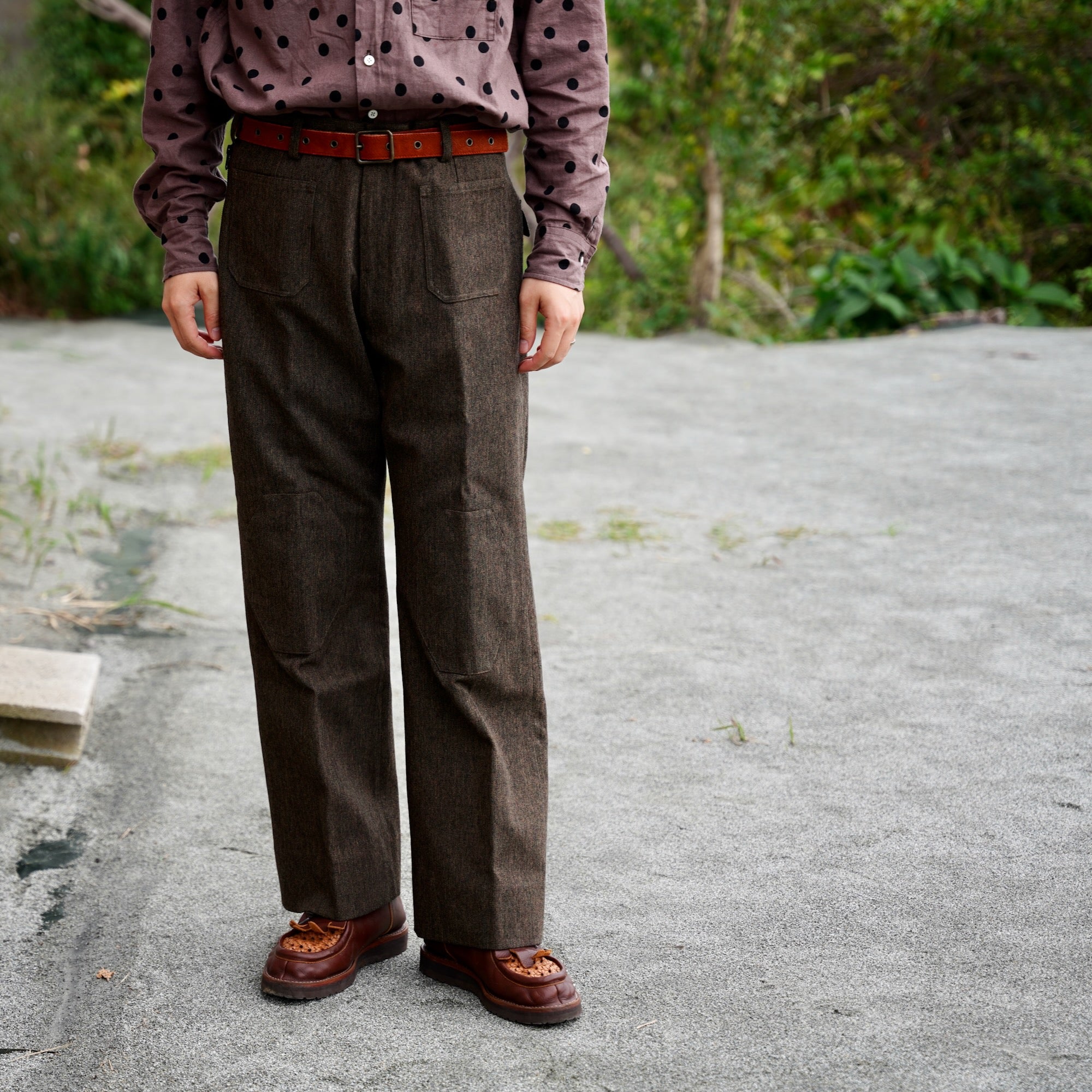 EESETT&Co / FLARE TROUSERS "ANDERSON" - BROWN