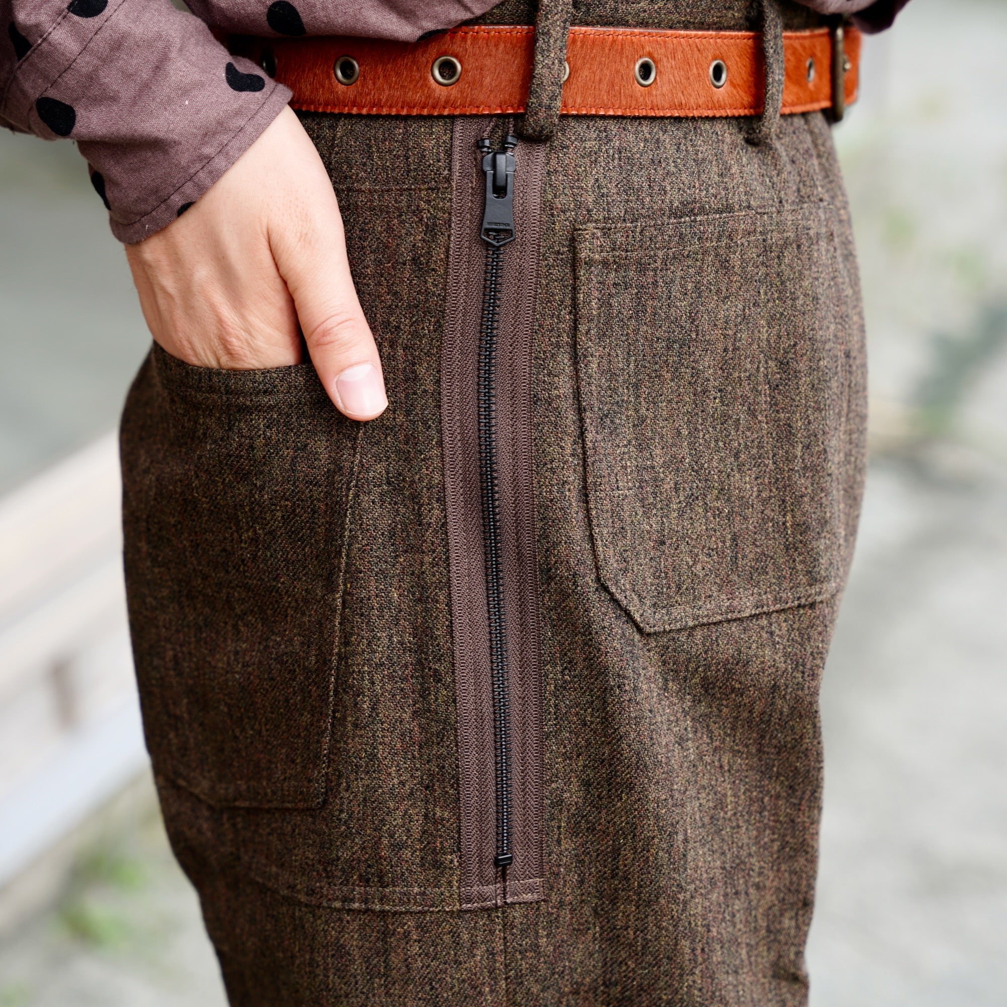 EESETT&Co / FLARE TROUSERS "ANDERSON" - BROWN