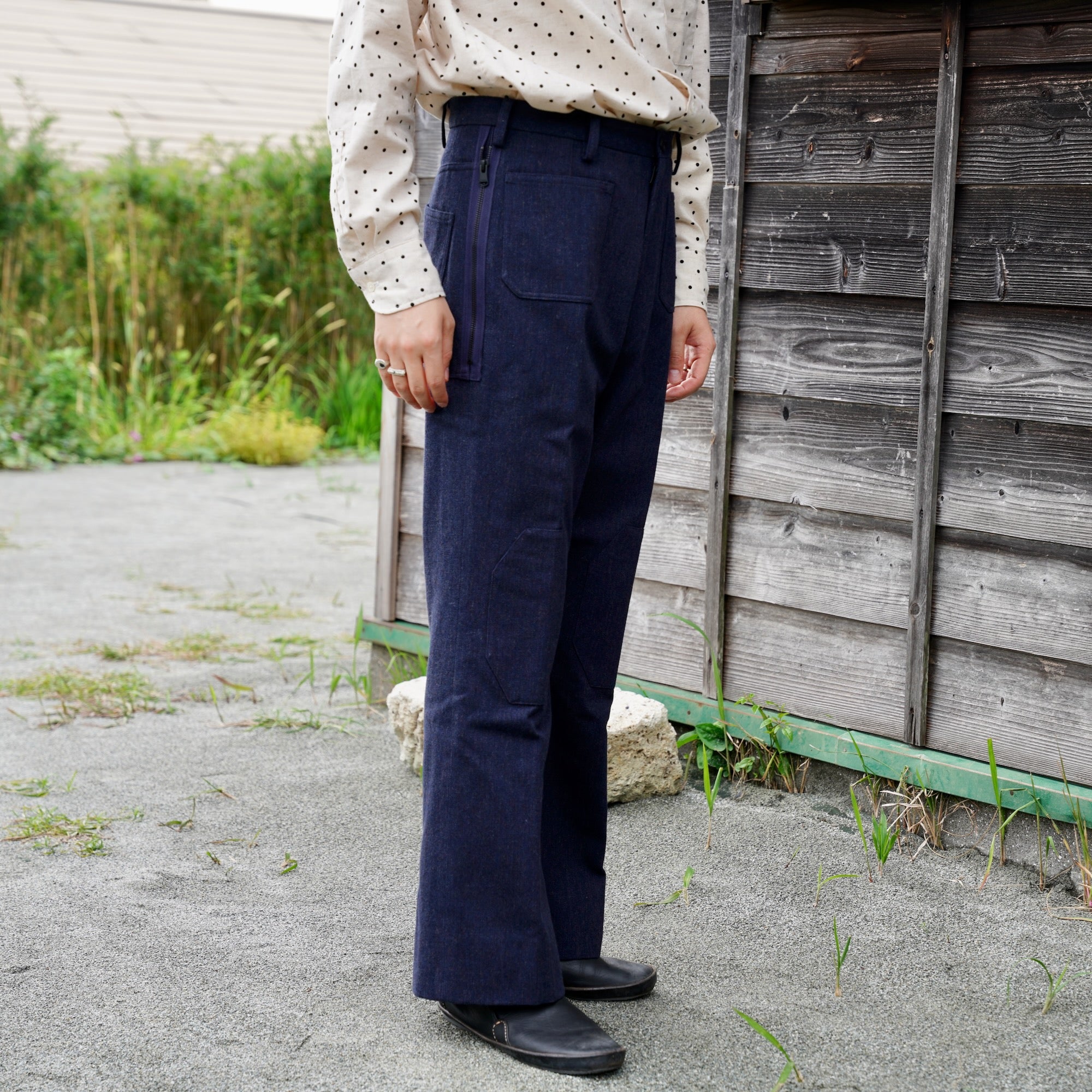 EESETT&Co / FLARE TROUSERS "ANDERSON" - NAVY