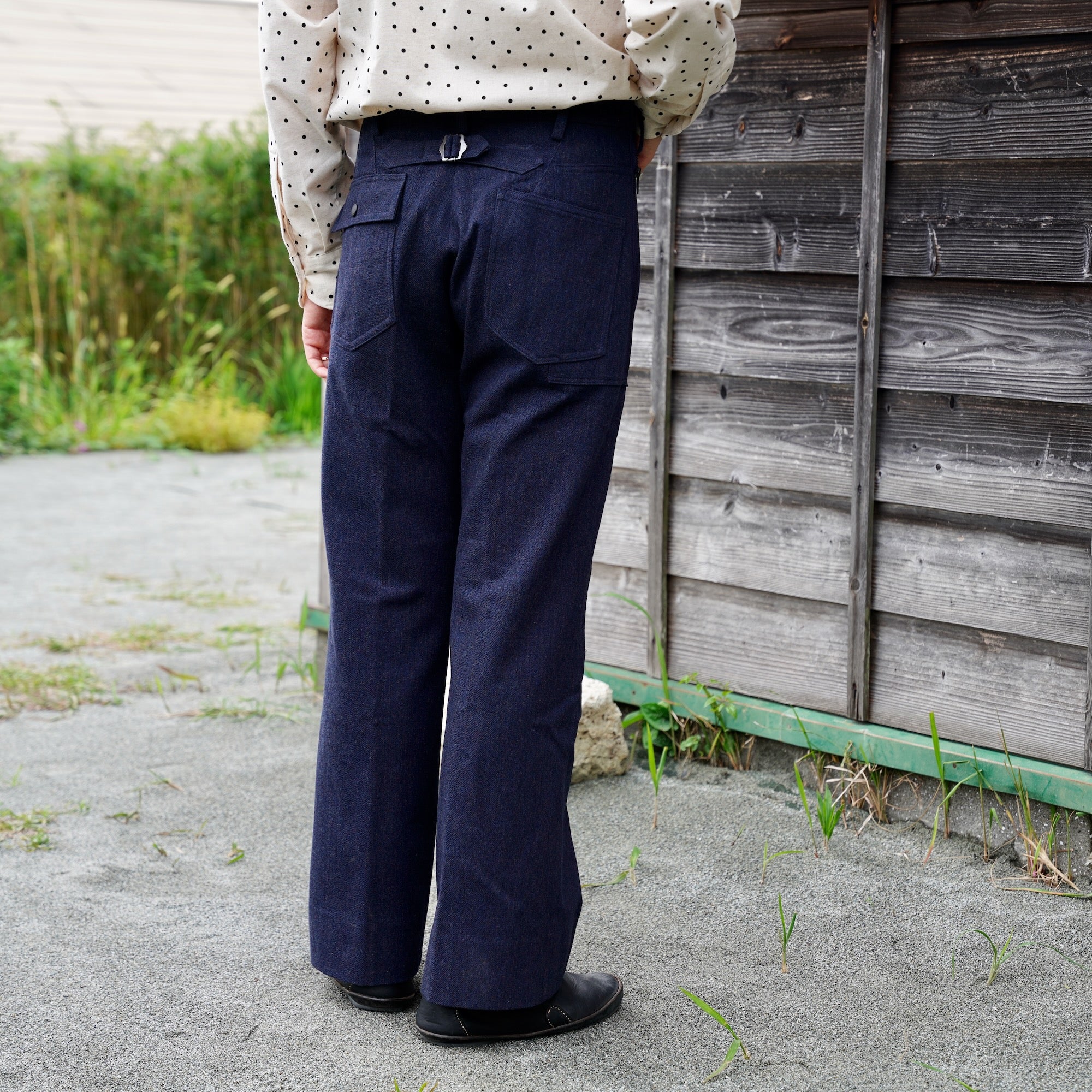 EESETT&Co / FLARE TROUSERS "ANDERSON" - NAVY