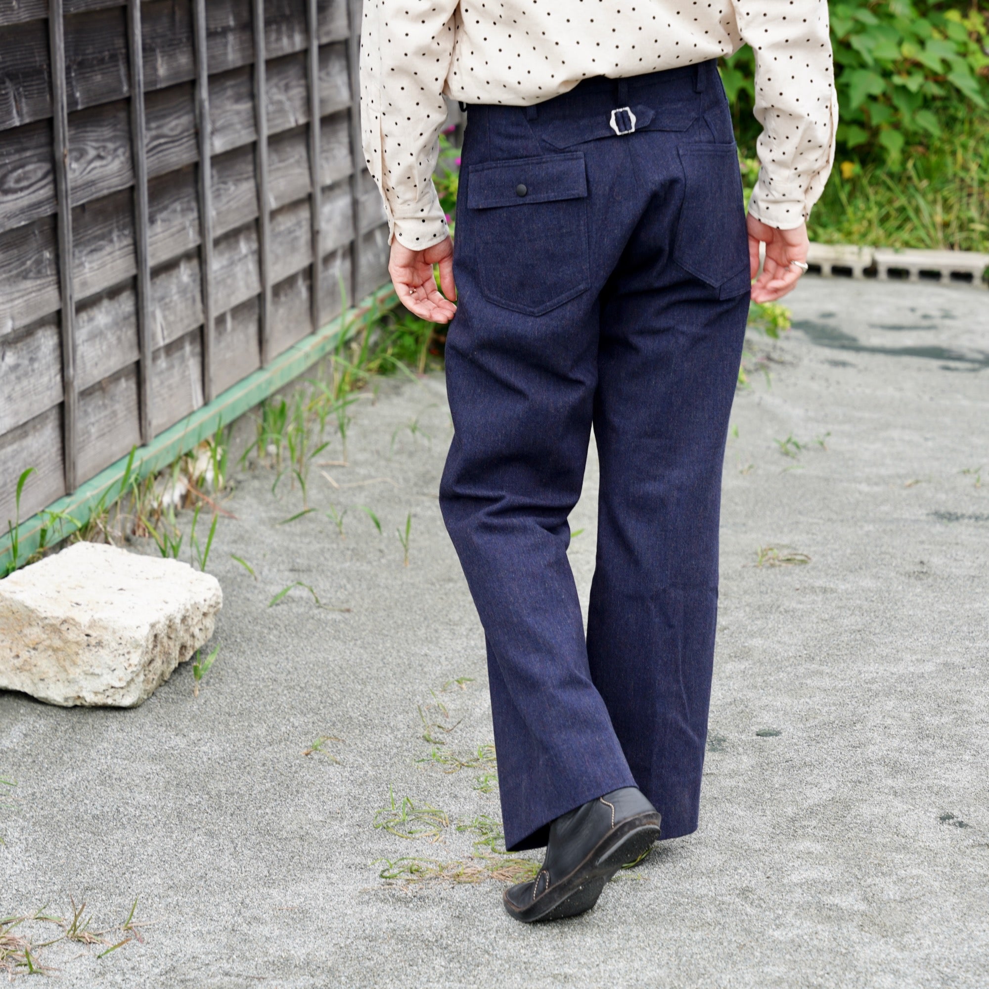 EESETT&Co / FLARE TROUSERS "ANDERSON" - NAVY