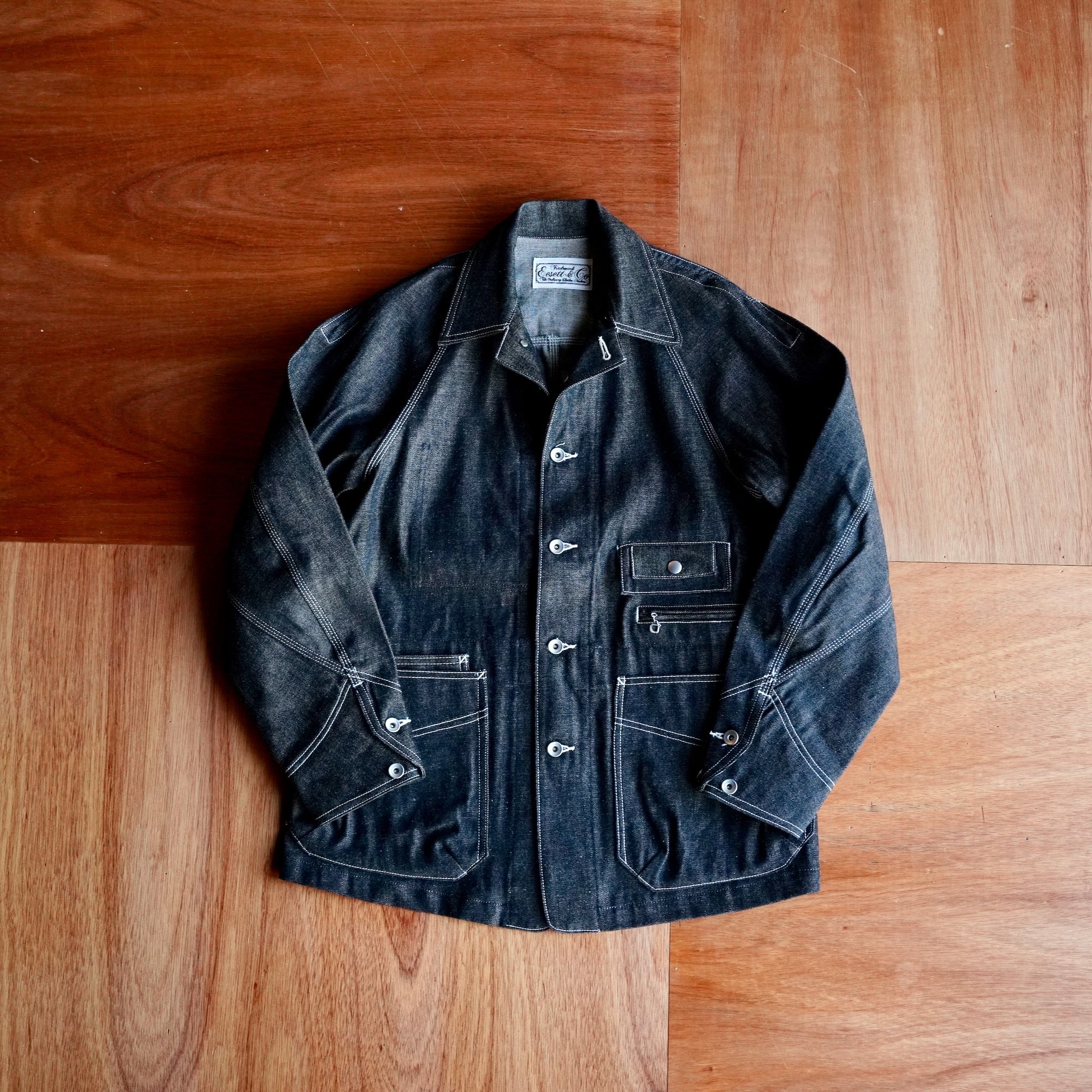EESETT&Co / COVERALL JACKET "BENJAMIN" - BLACK DENIM