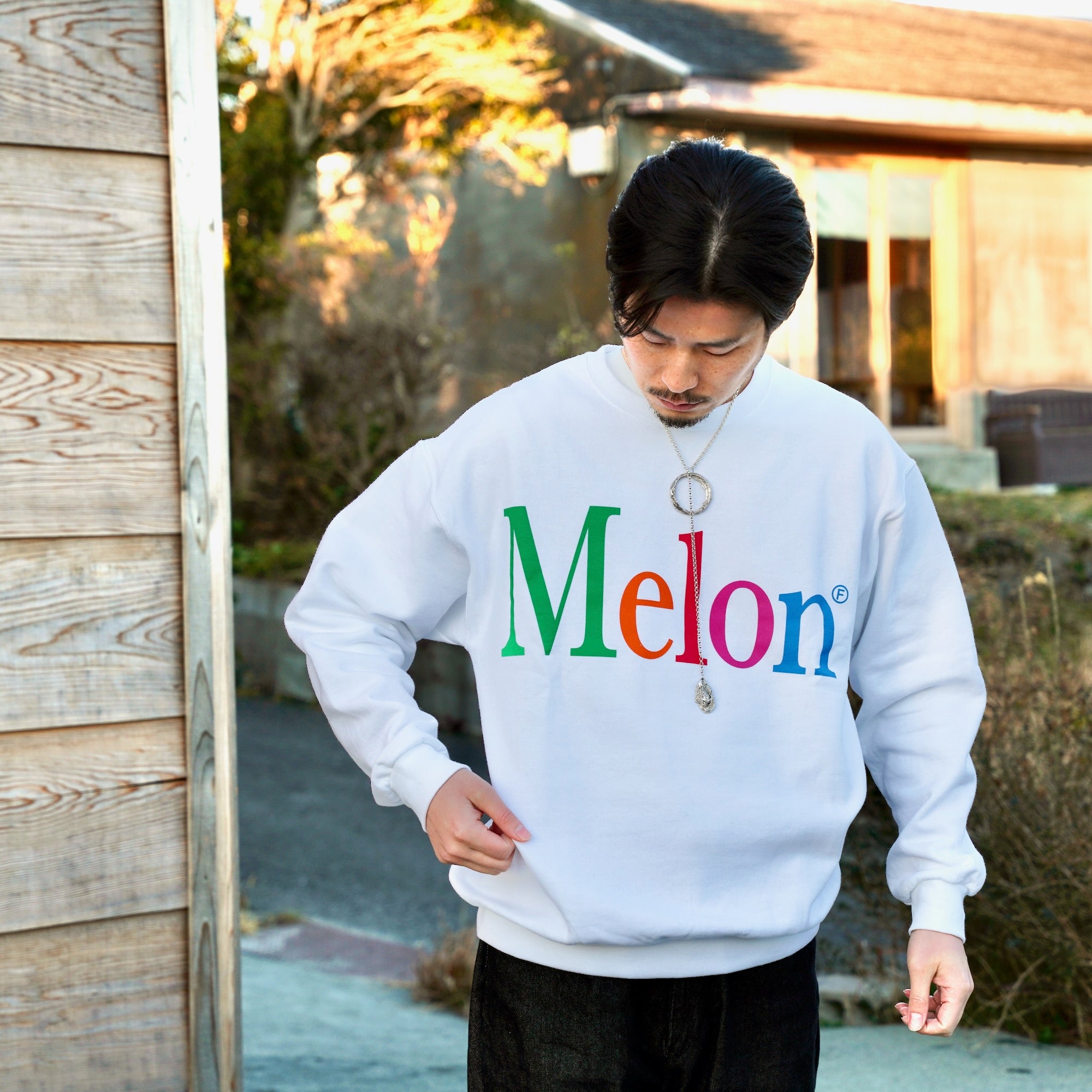 byeA. / NOT APPLE SWEAT Melon WHITE