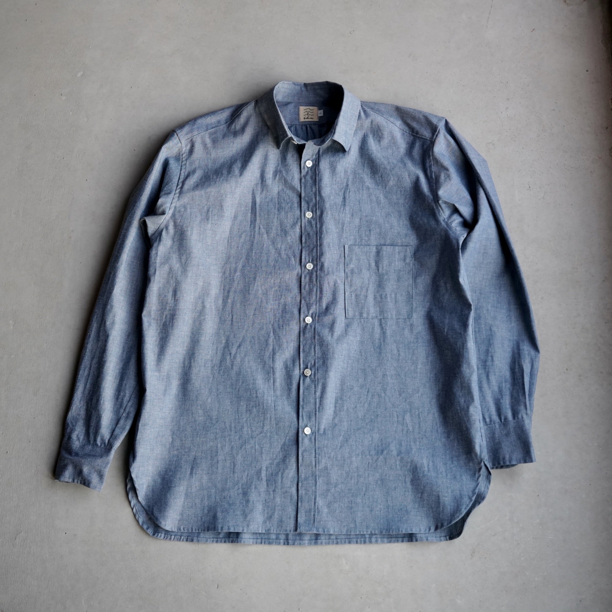 【受注生産】éhn Original / Chambray Shirt  Embroidery Edition - BLUE