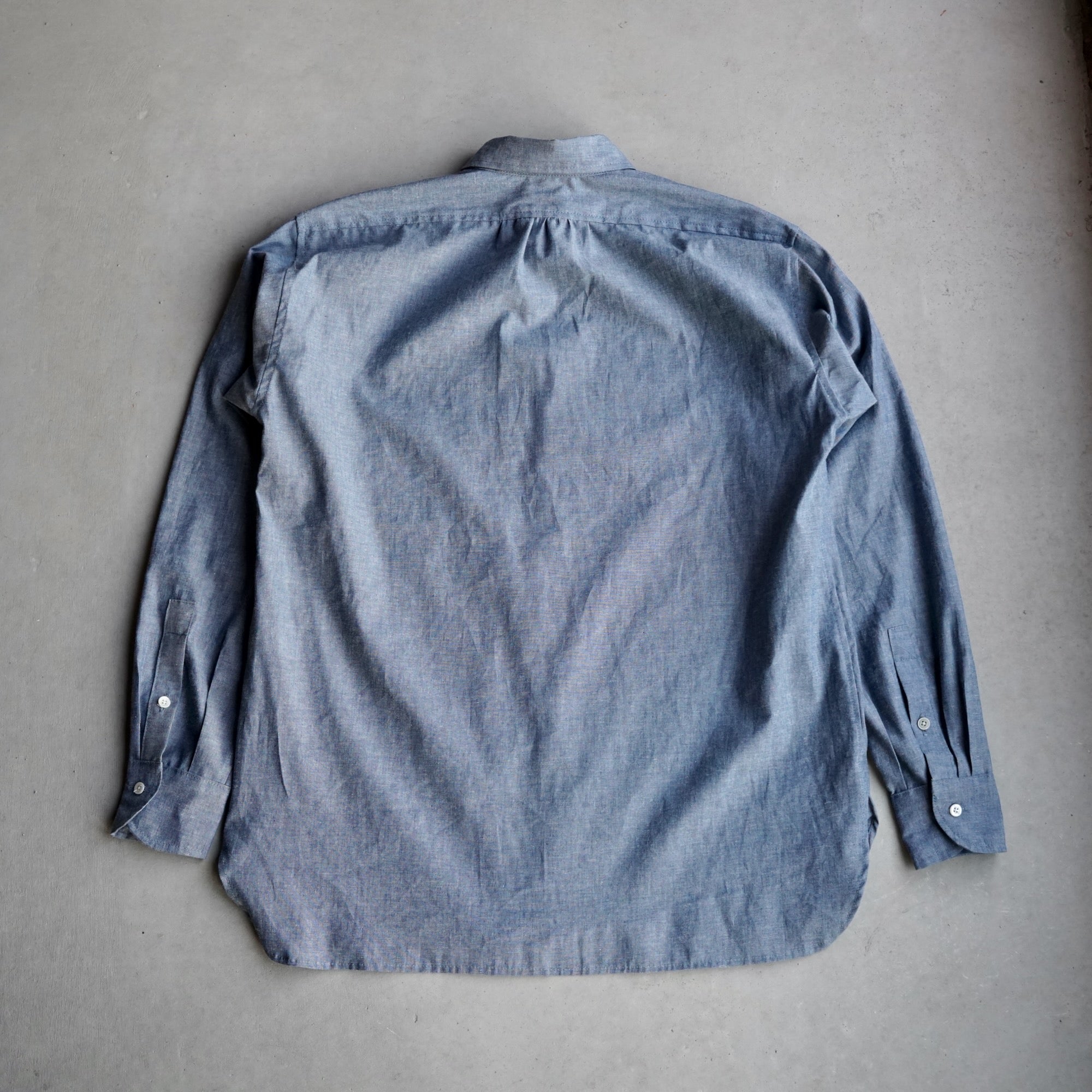 【受注生産】éhn Original / Chambray Shirt  Embroidery Edition - BLUE