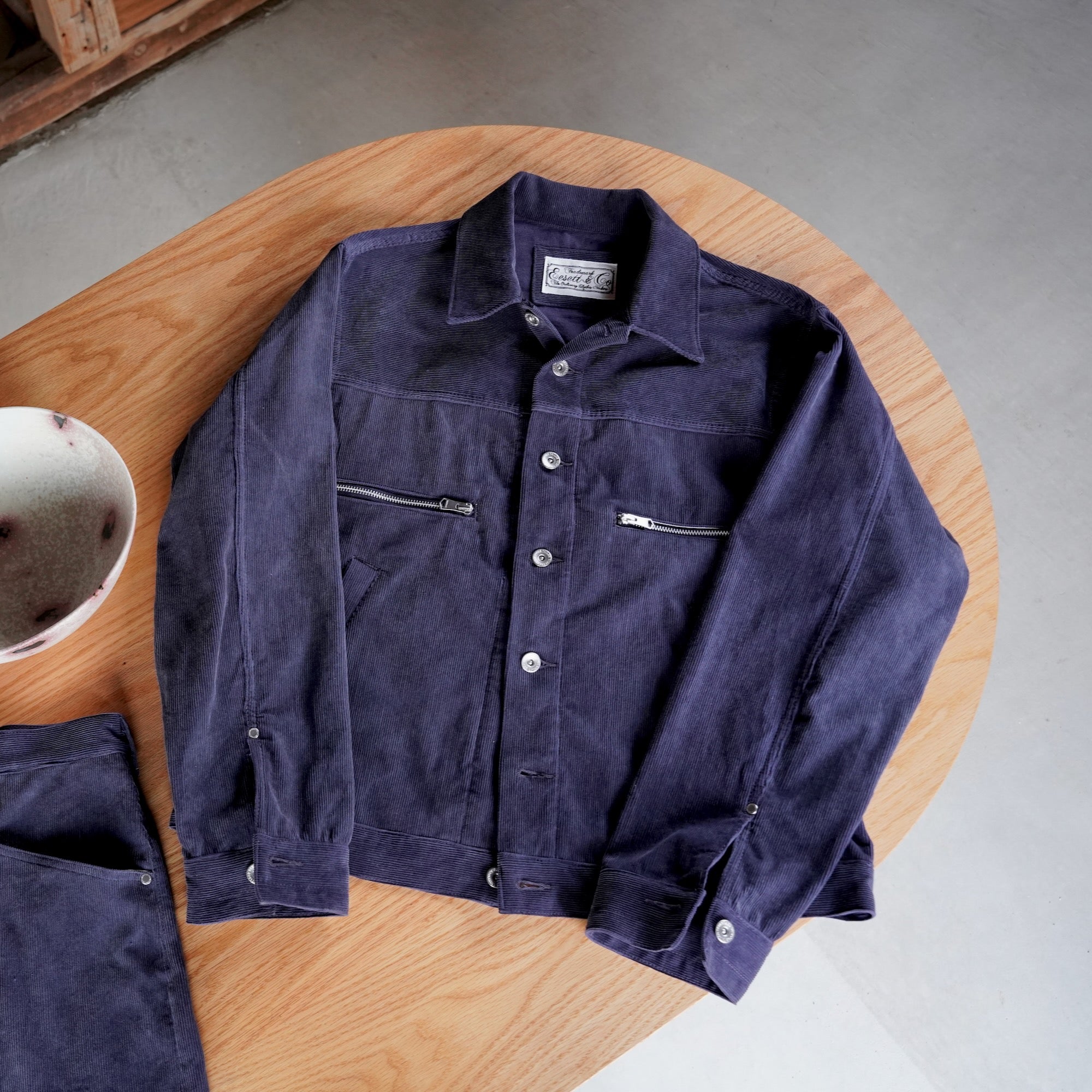 EESETT&Co / WORK JACKET "EZRA" - FADED NAVY CORDUROY