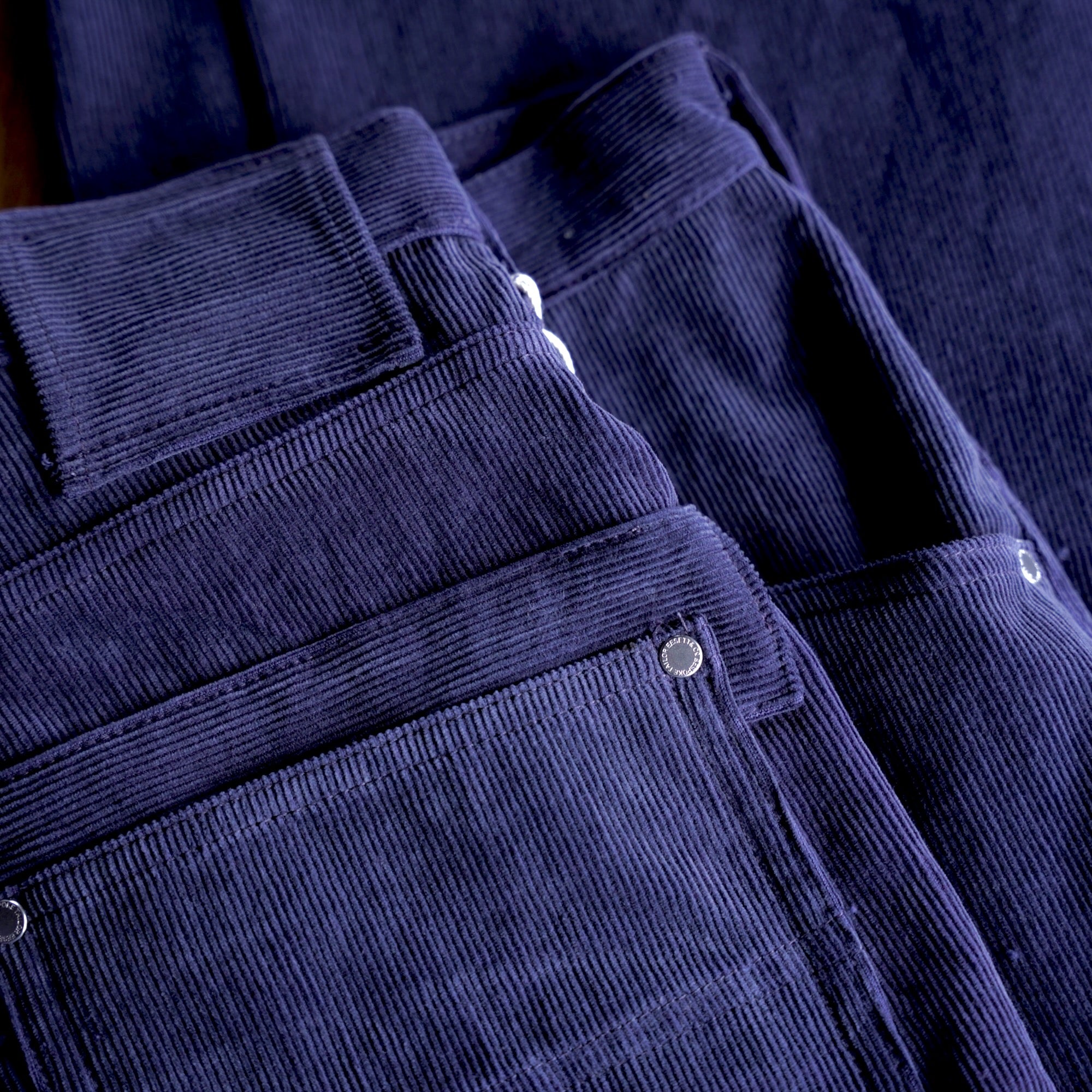 EESETT&Co / 5 POCKET PANTS"ROSTAM" - FADED NAVY CORDUROY