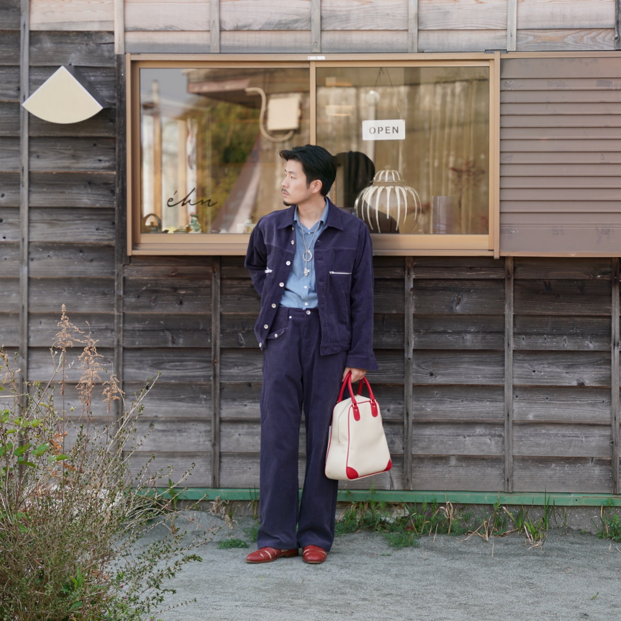 EESETT&Co / 5 POCKET PANTS"ROSTAM" - FADED NAVY CORDUROY