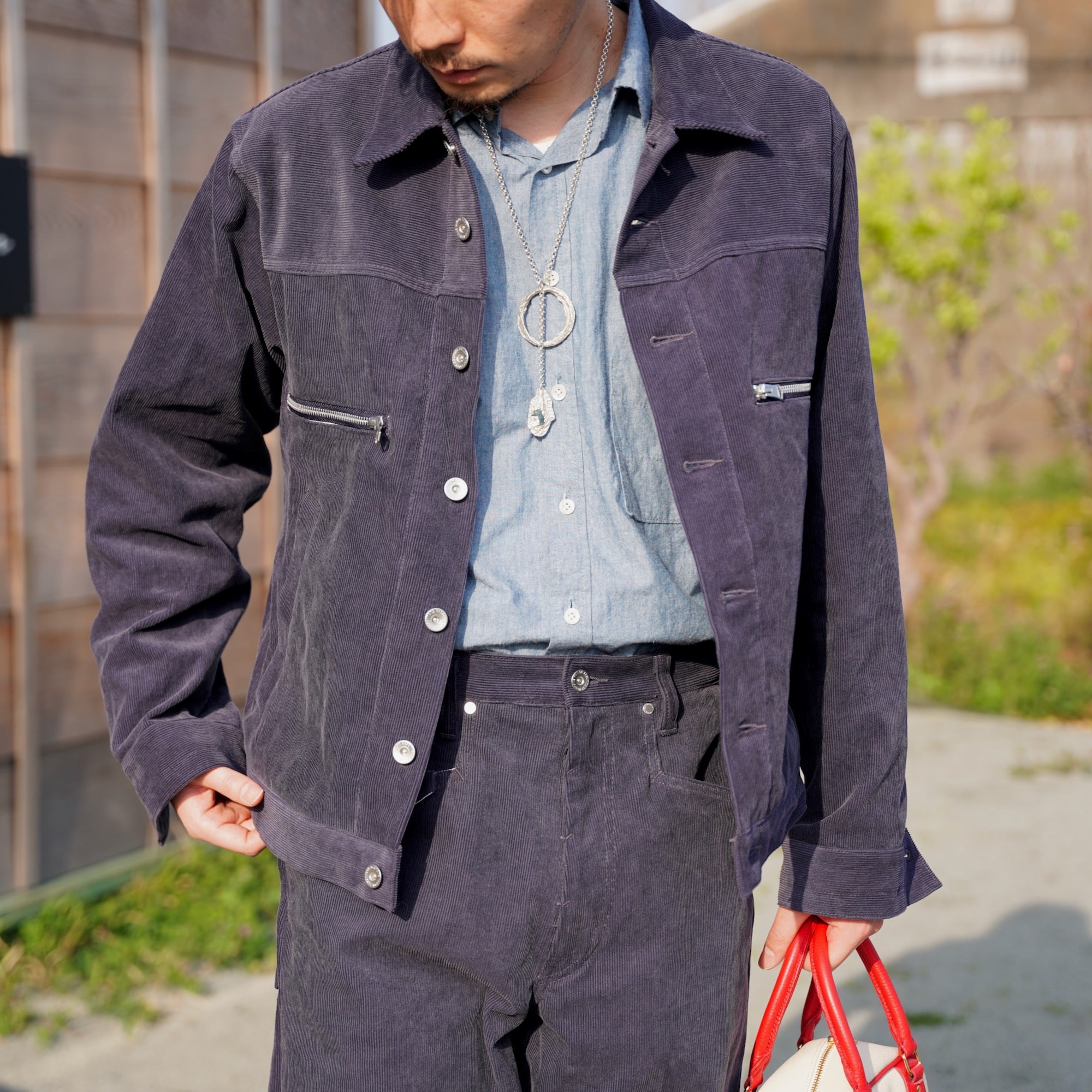 EESETT&Co / WORK JACKET "EZRA" - FADED NAVY CORDUROY
