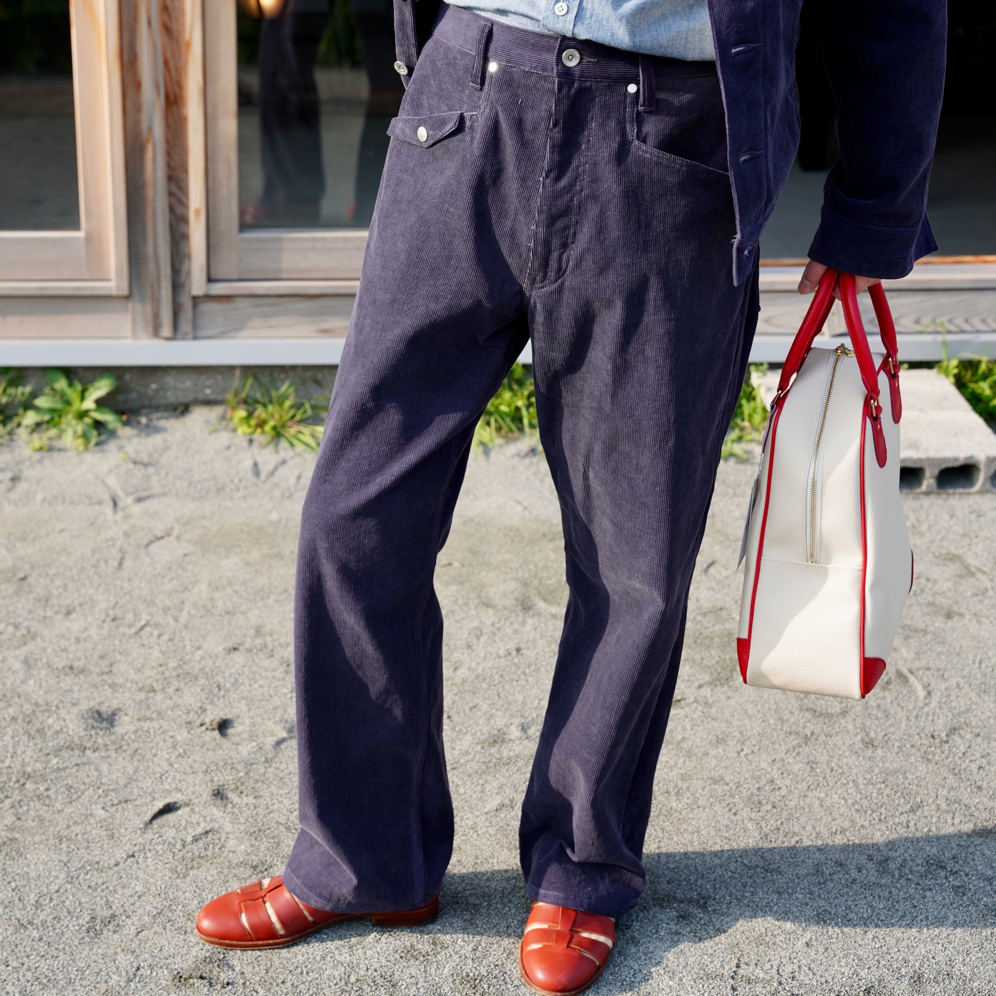 EESETT&Co / 5 POCKET PANTS"ROSTAM" - FADED NAVY CORDUROY