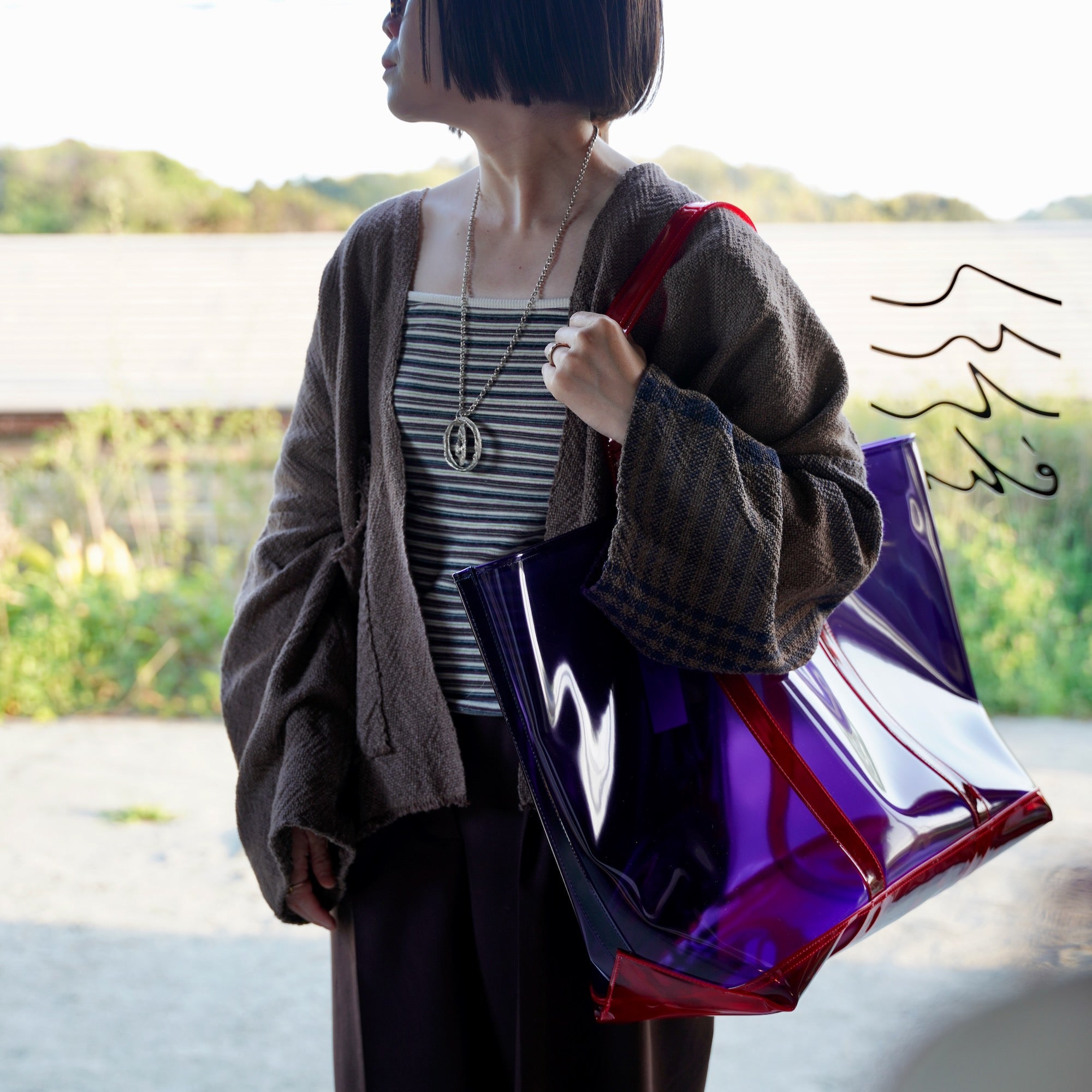NEWBOOK / SEASIDE LARGE - NAVY RED
