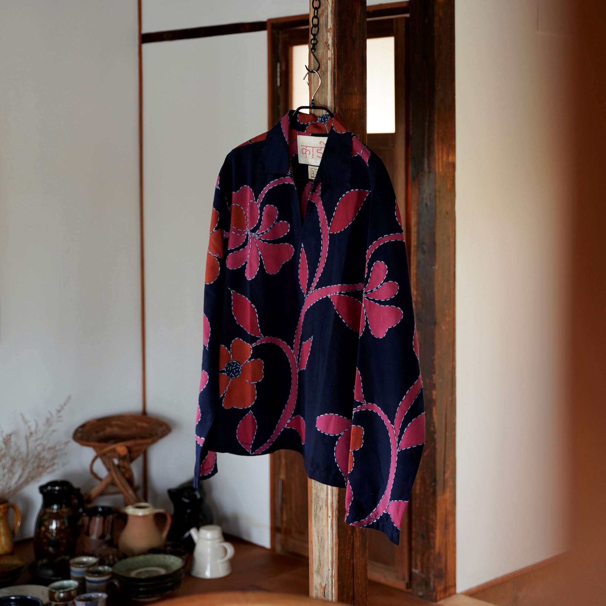 KARDO × éhn /  Exclusive “GULAB”SHIRTS - NAVY PINK