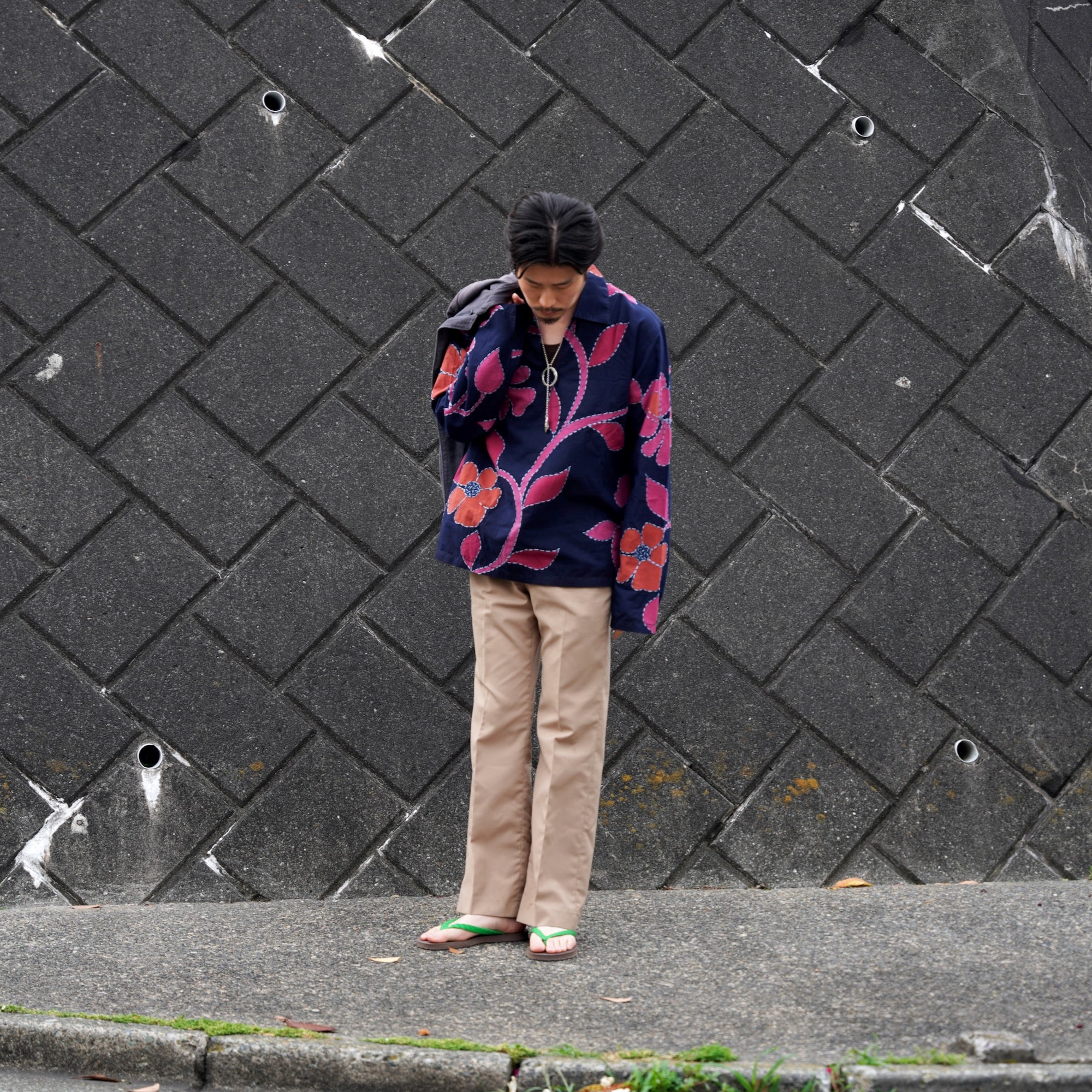 KARDO × éhn /  Exclusive “GULAB”SHIRTS - NAVY PINK