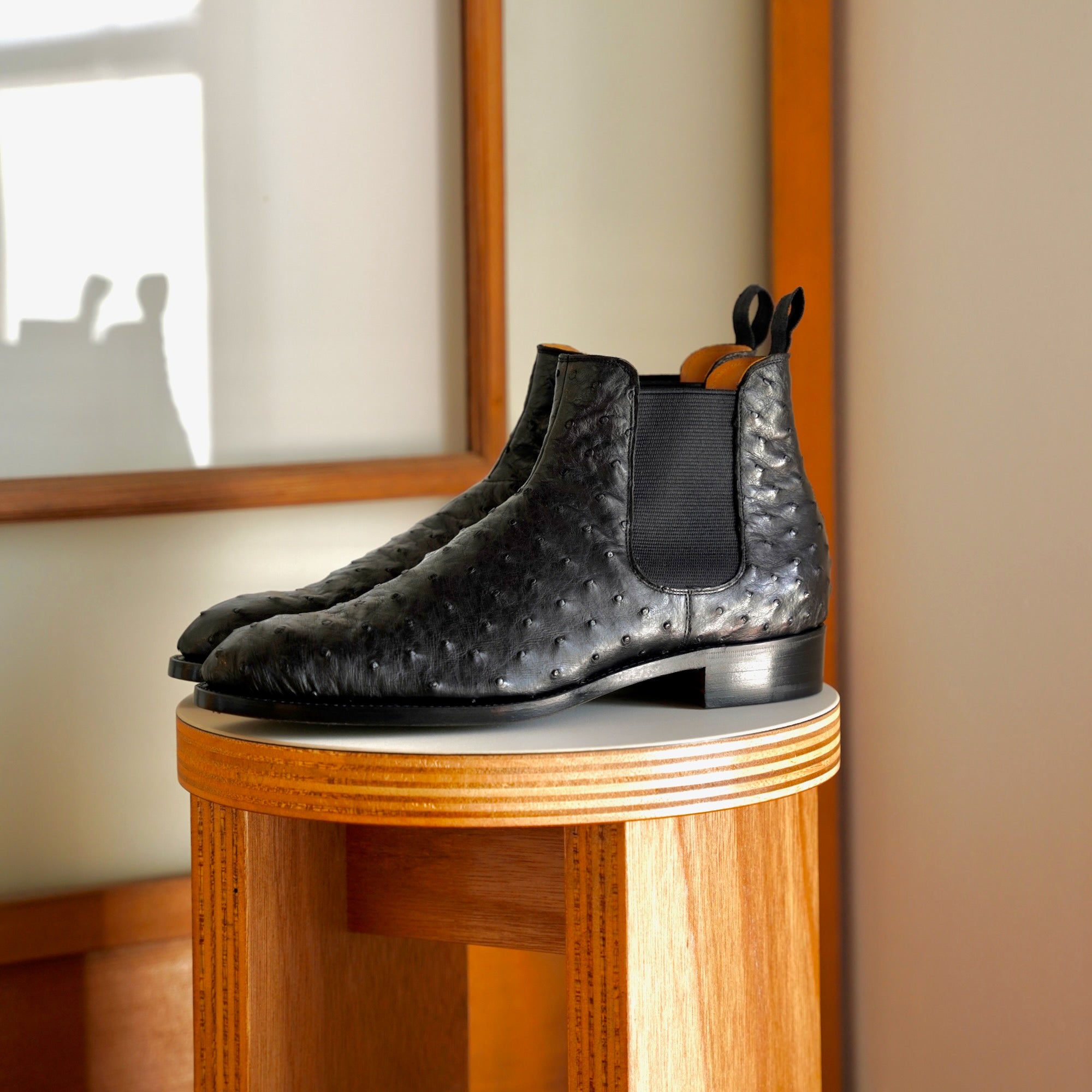 【受注生産】RENDO × éhn / Exclusive Ostrich Chelsea Boots