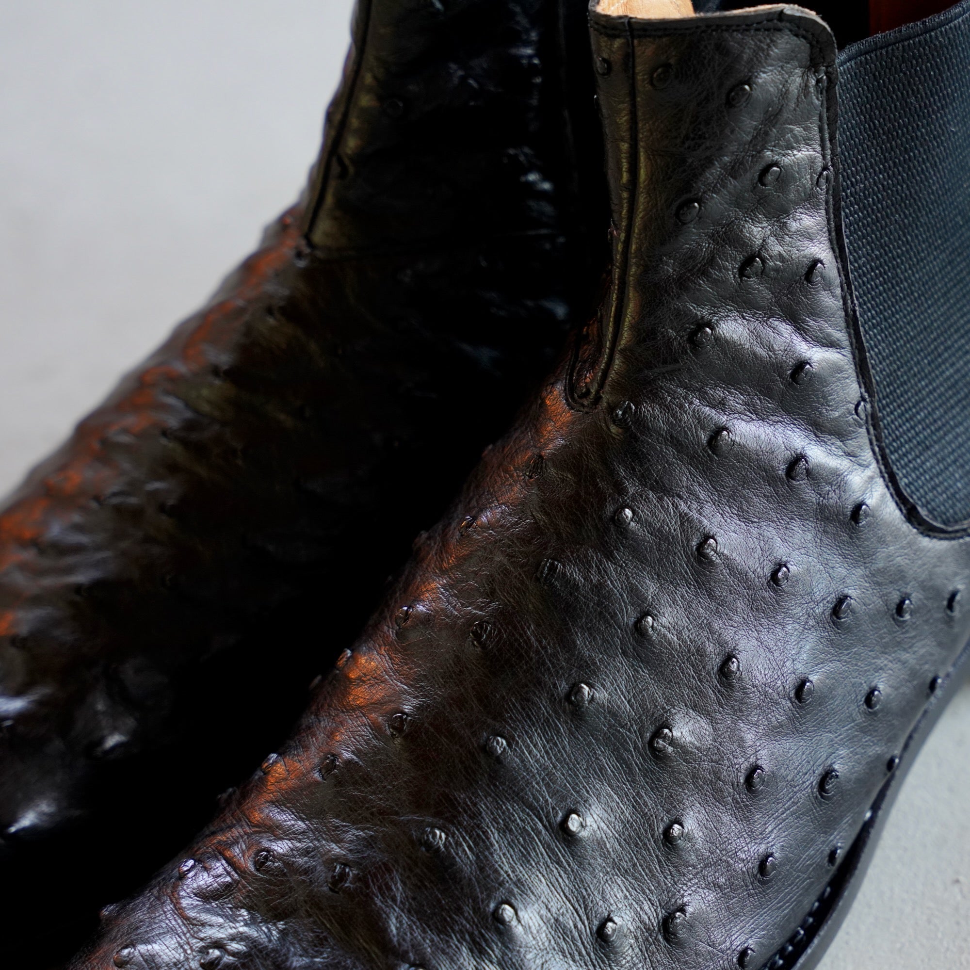 【受注生産】RENDO × éhn / Exclusive Ostrich Chelsea Boots