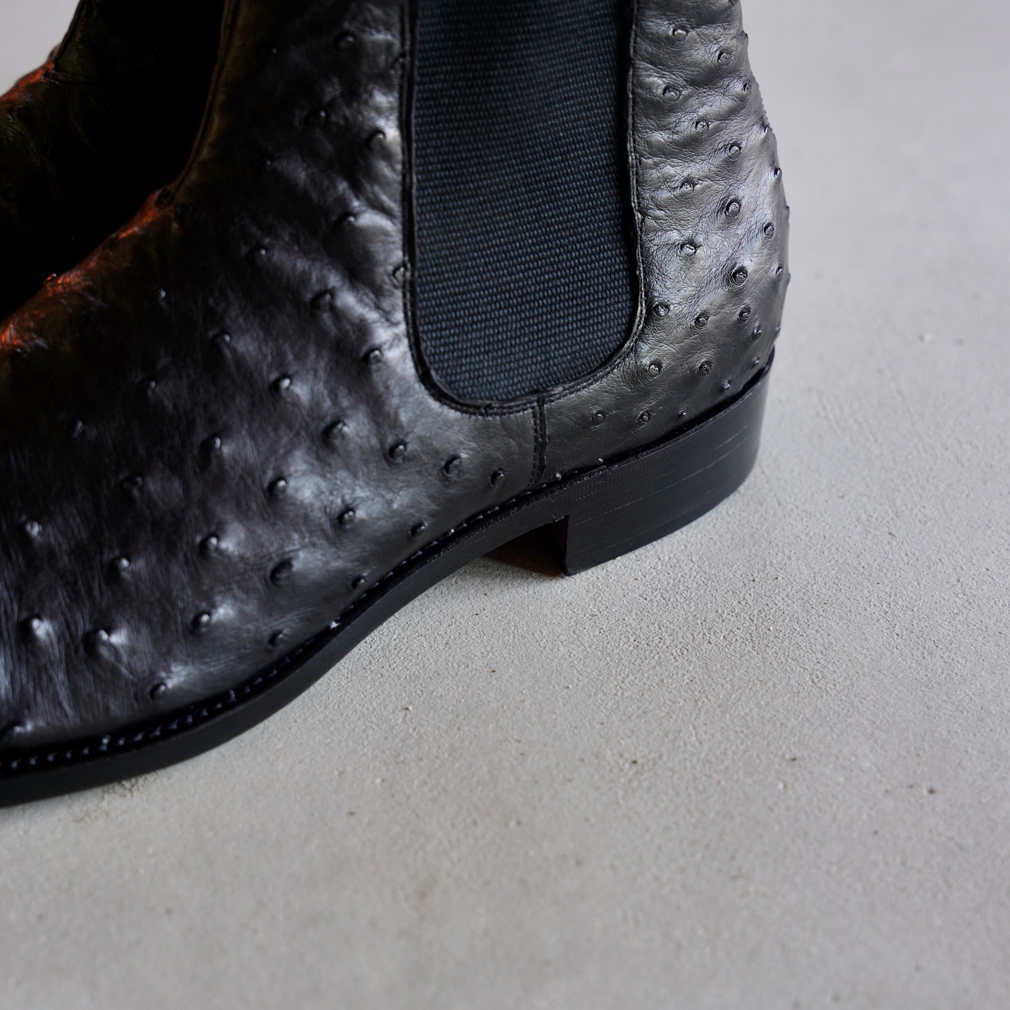【受注生産】RENDO × éhn / Exclusive Ostrich Chelsea Boots