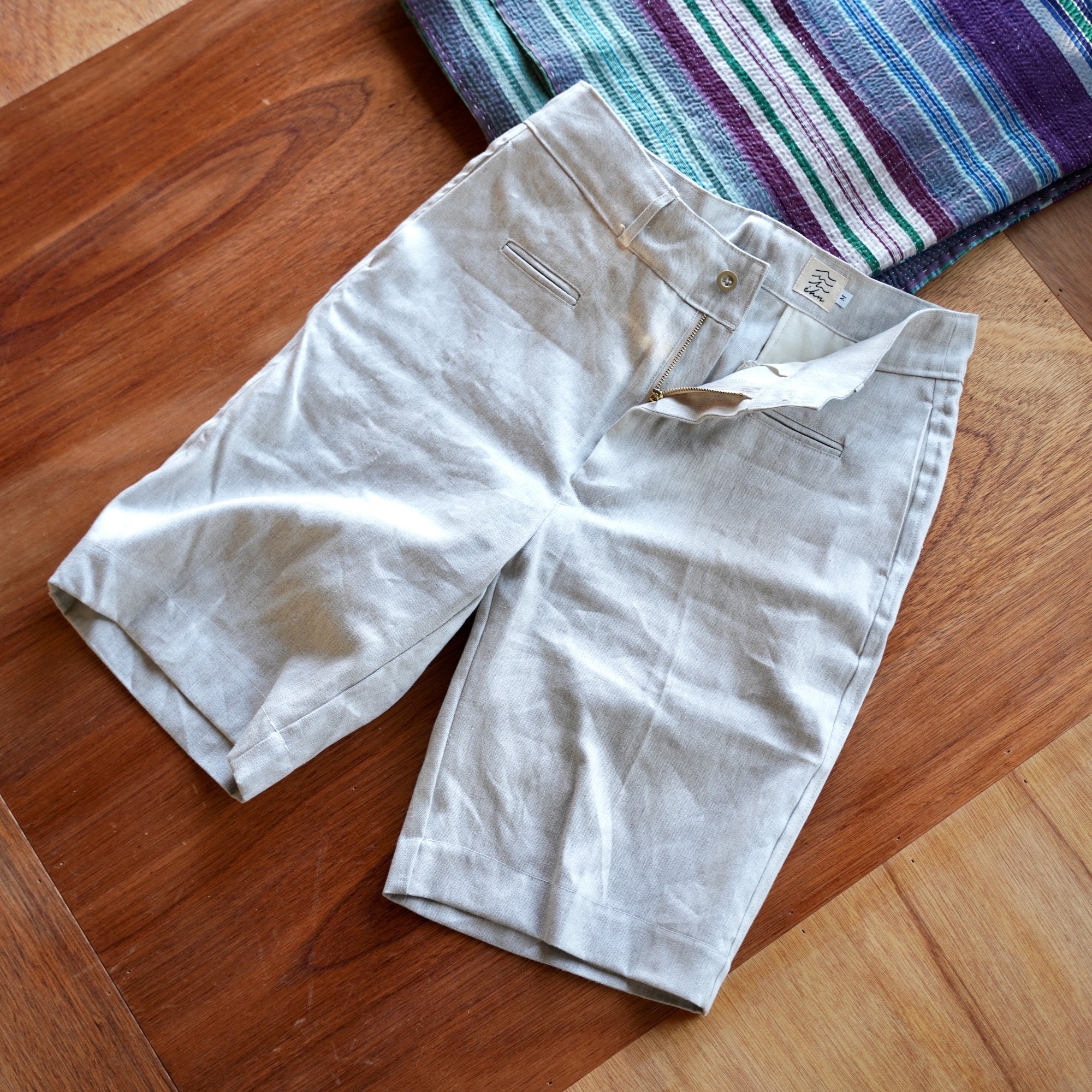 éhn original / Studio Shorts - GRAY Cotton Linen