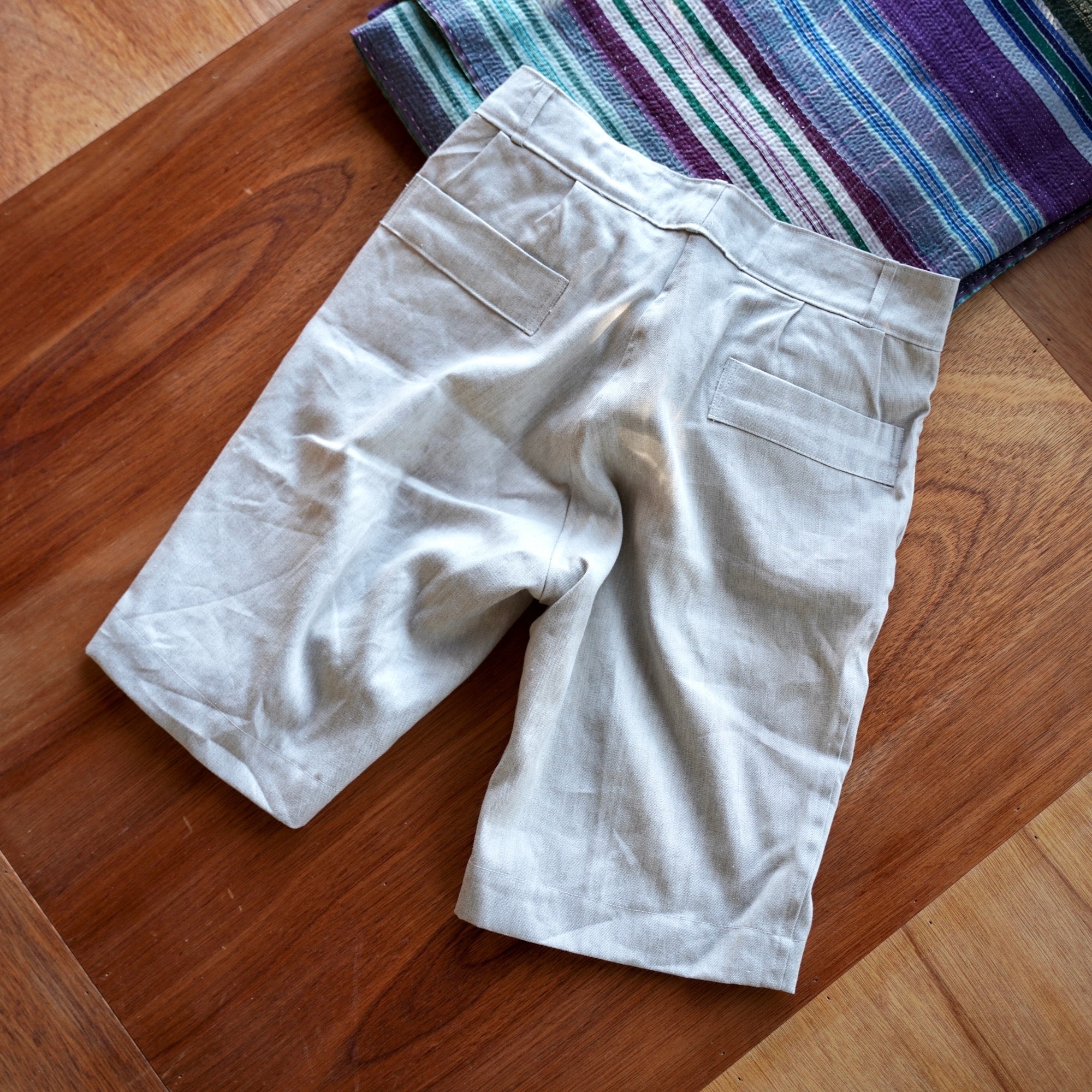 éhn original / Studio Shorts - GRAY Cotton Linen
