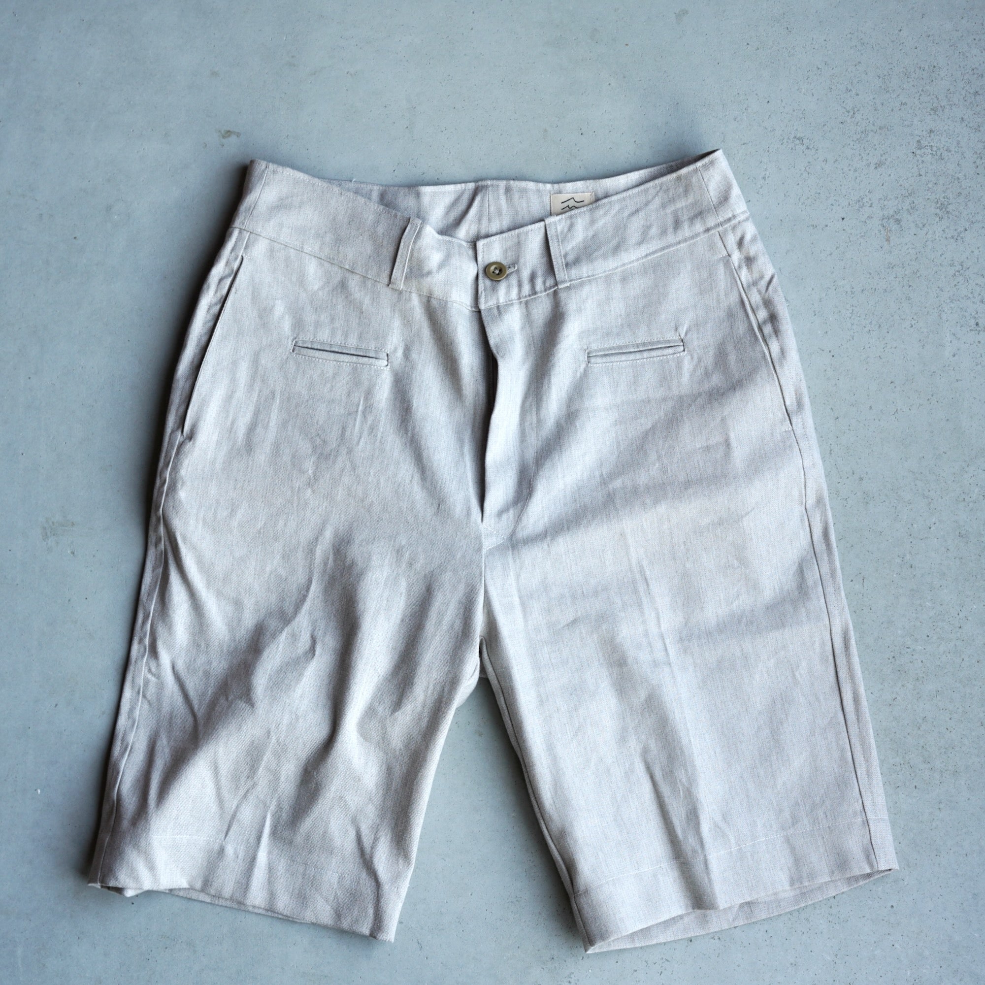 éhn original / Studio Shorts - GRAY Cotton Linen