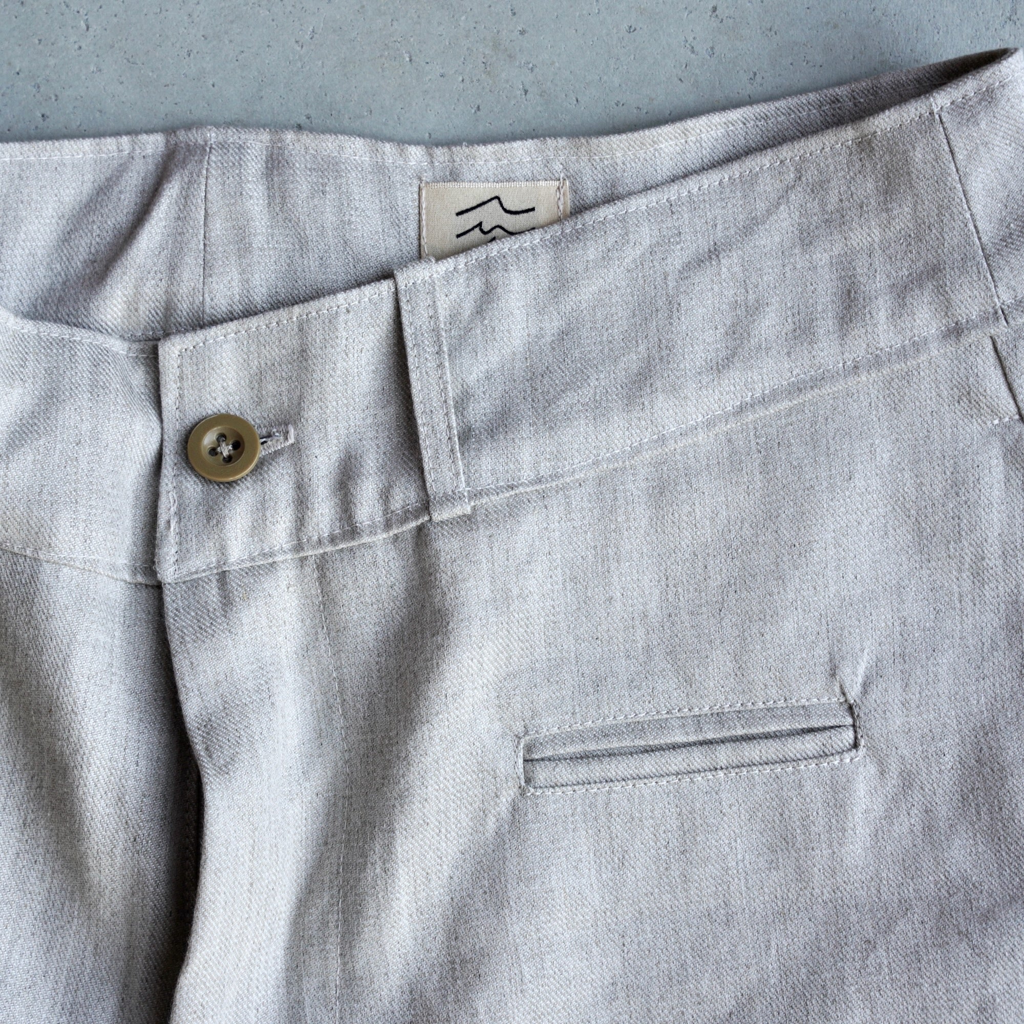 éhn original / Studio Shorts - GRAY Cotton Linen