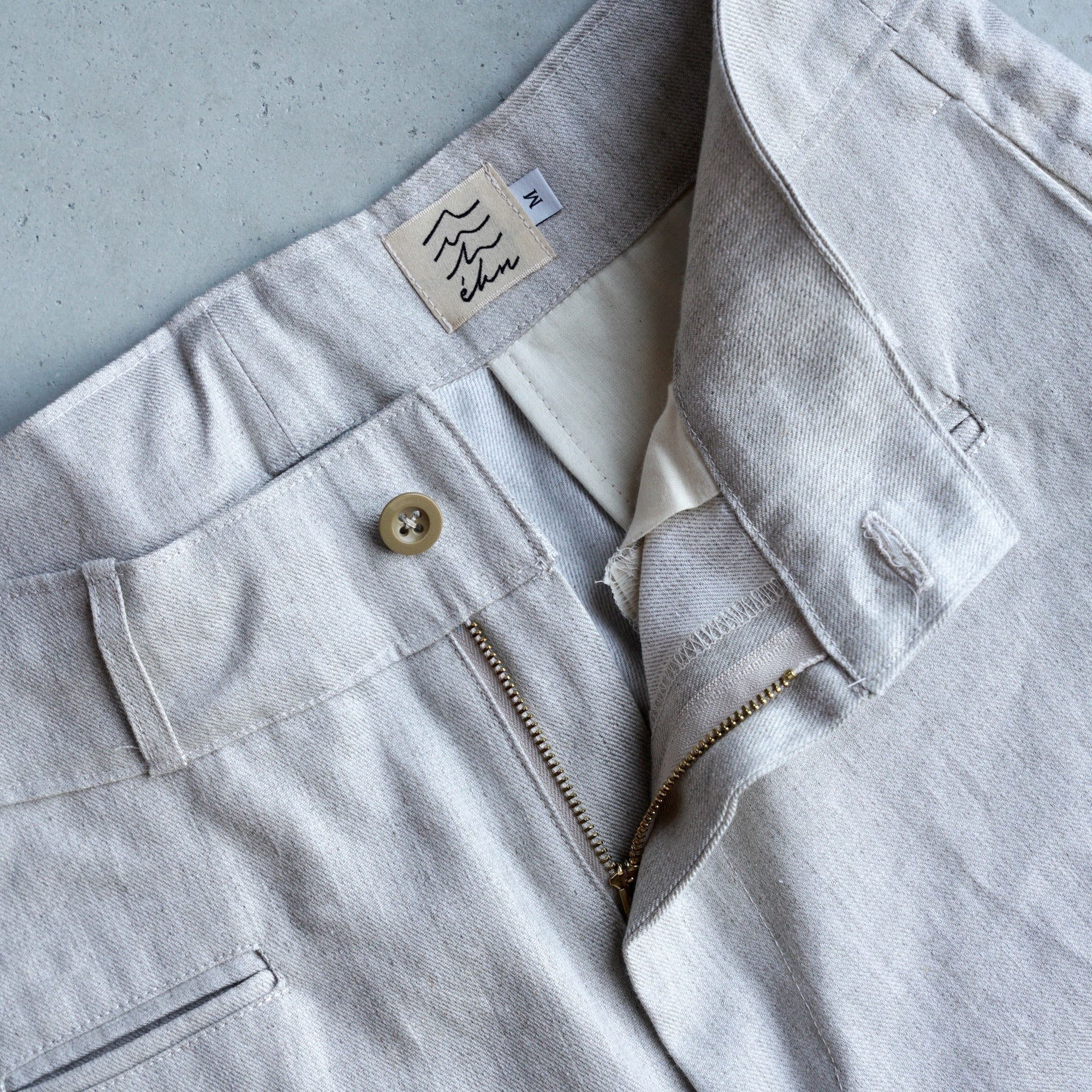 éhn original / Studio Shorts - GRAY Cotton Linen