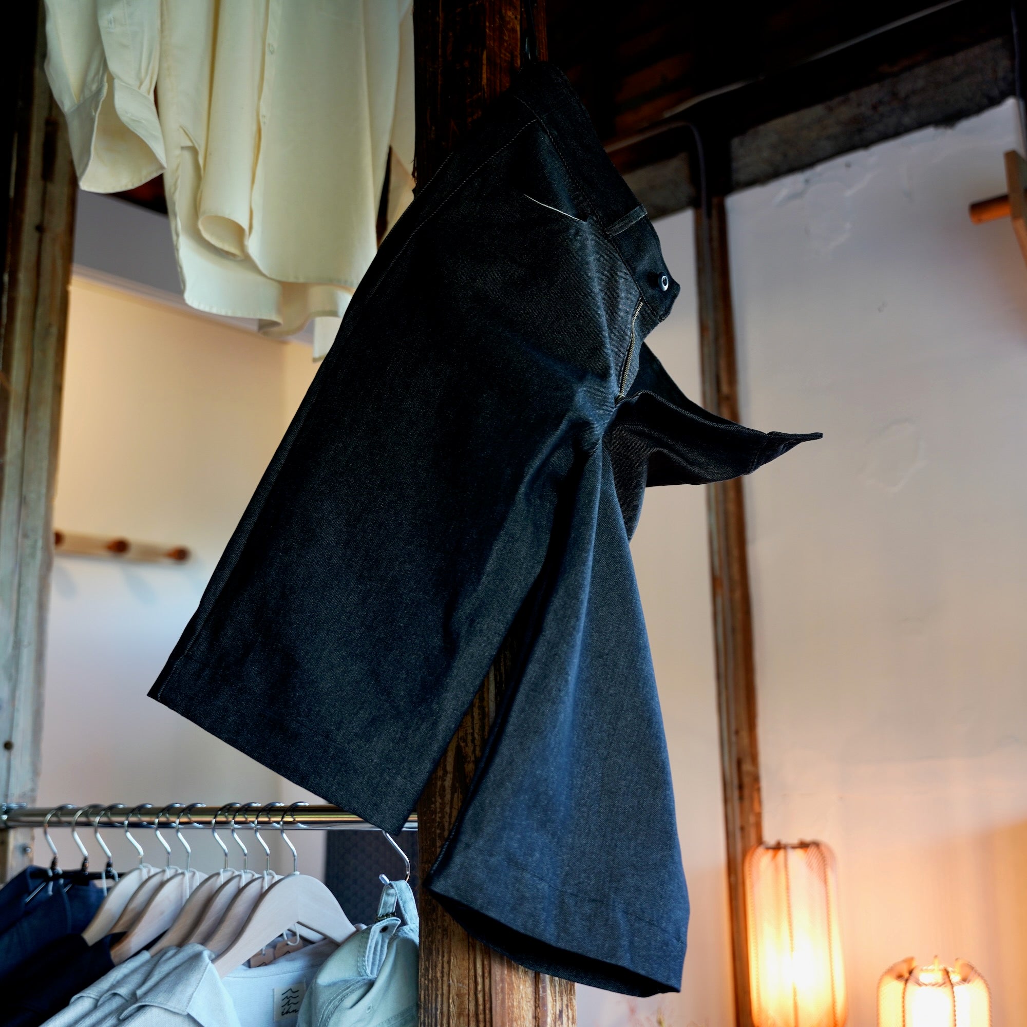éhn Original / “Atelier Trousers”Half-length - Black Denim
