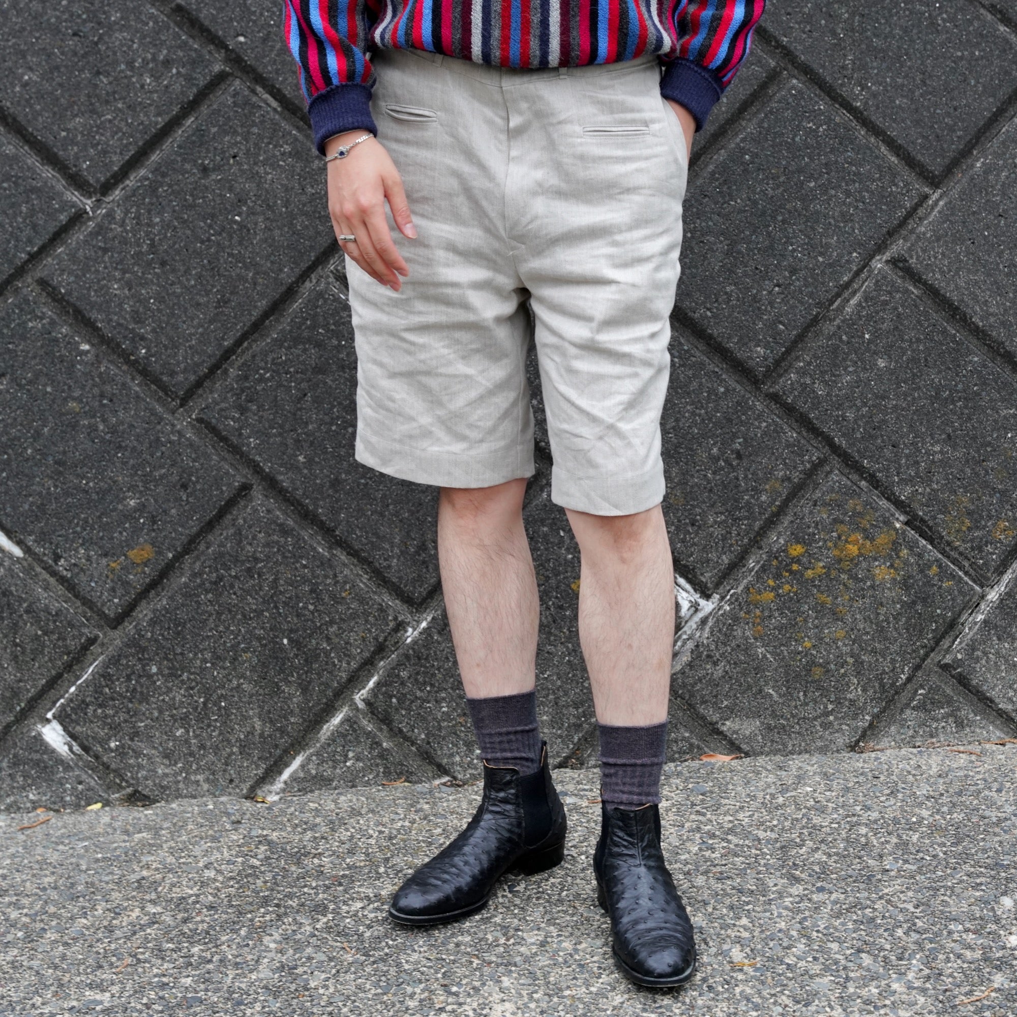 【受注生産】RENDO × éhn / Exclusive Ostrich Chelsea Boots