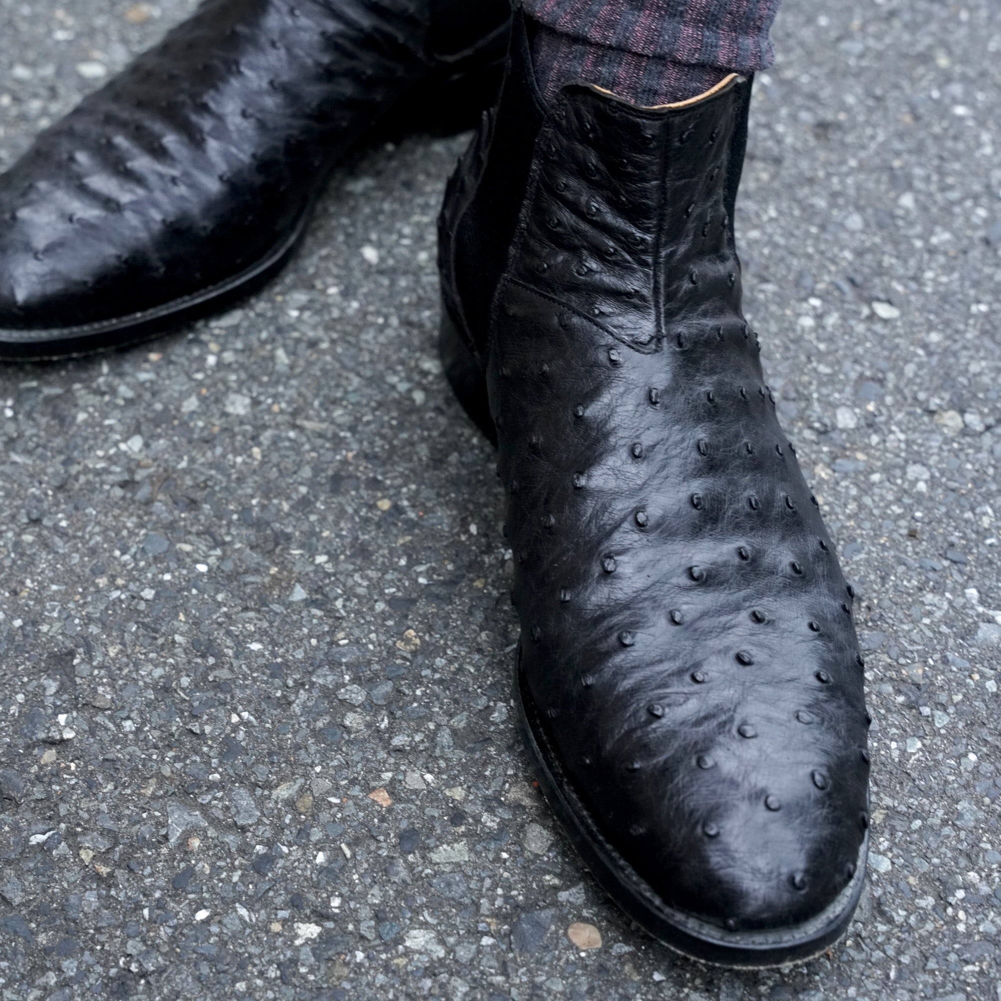 【受注生産】RENDO × éhn  / GB001  APRON FRONT DERBY(オーストリッチ・国産キップ）