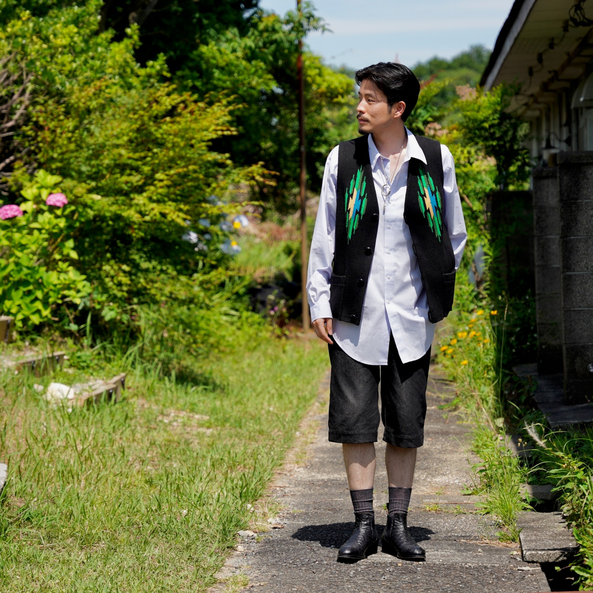 【受注生産】RENDO × éhn / Exclusive Ostrich Chelsea Boots