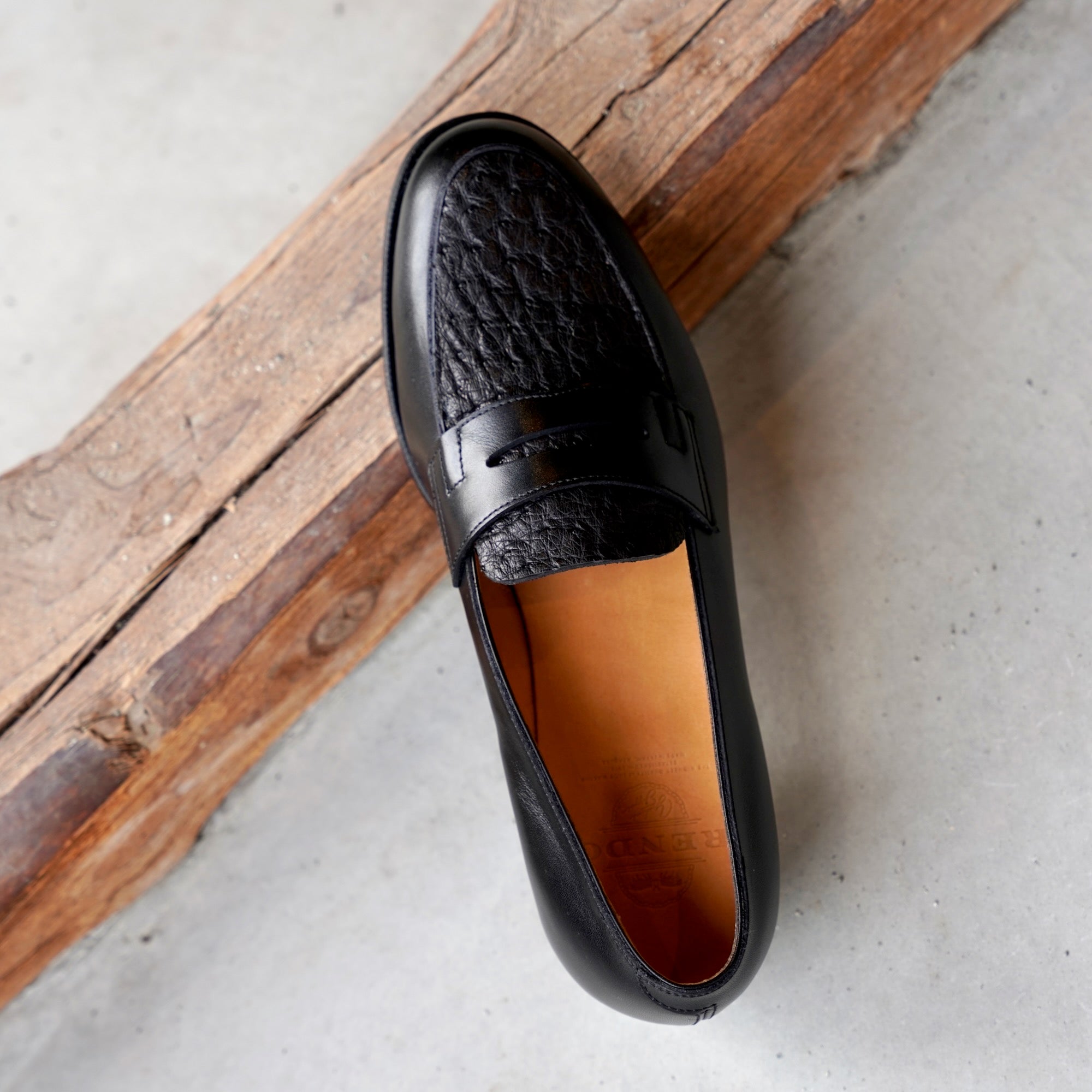 【受注生産】RENDO × éhn  / Coin Loafer (オーストリッチ・国産キップ）