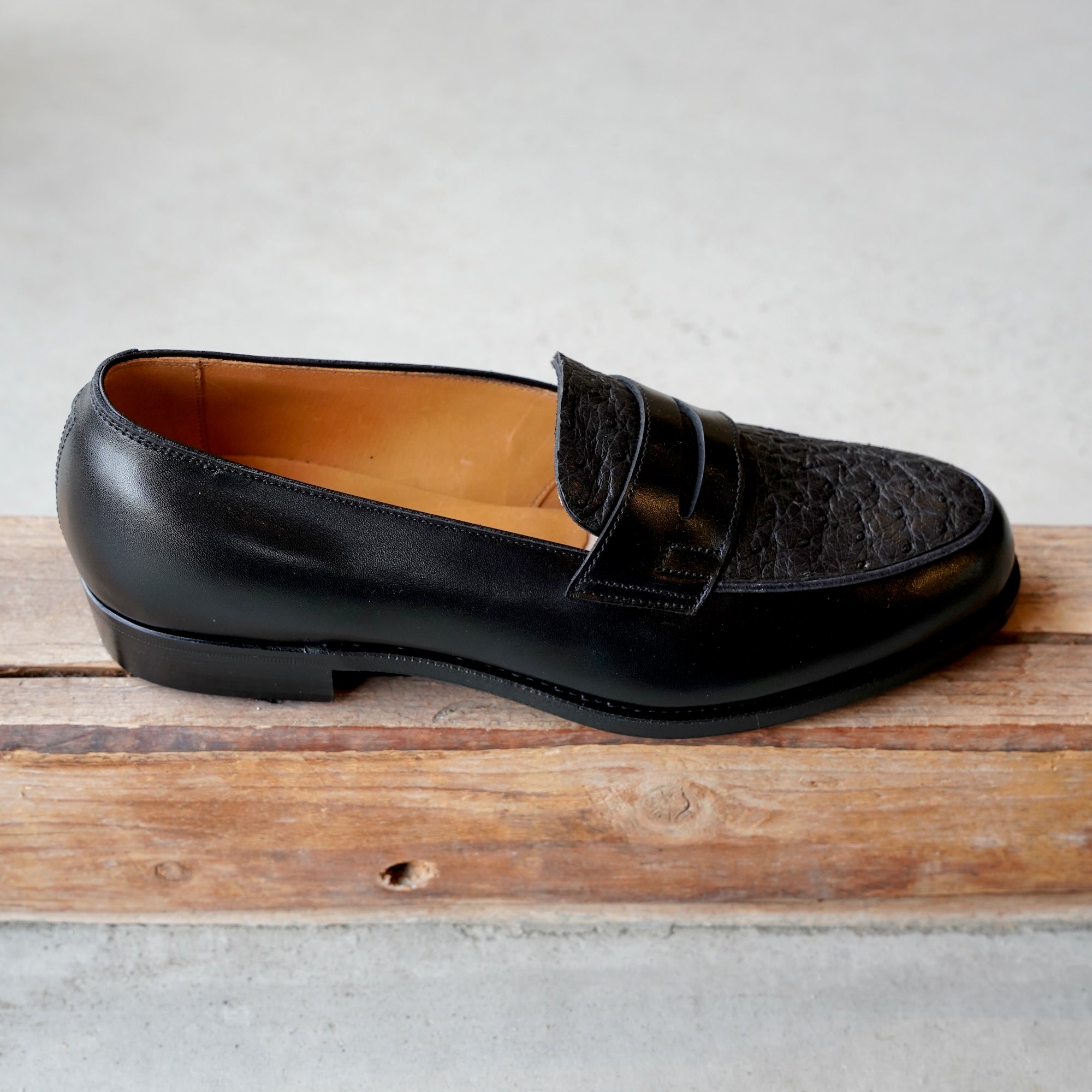 【受注生産】RENDO × éhn  / Coin Loafer (オーストリッチ・国産キップ）