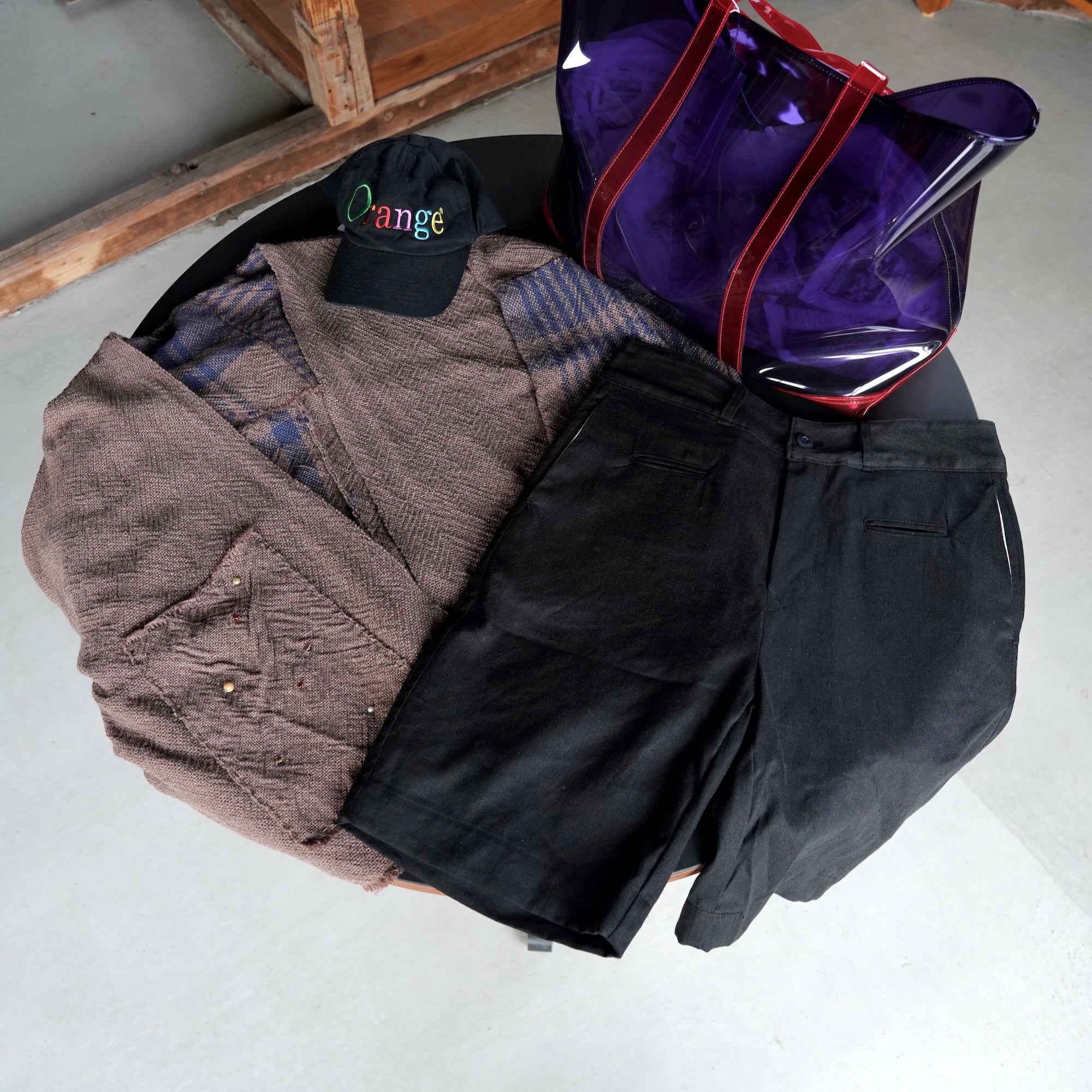 éhn original / Studio Shorts - BLACK Cotton Linen