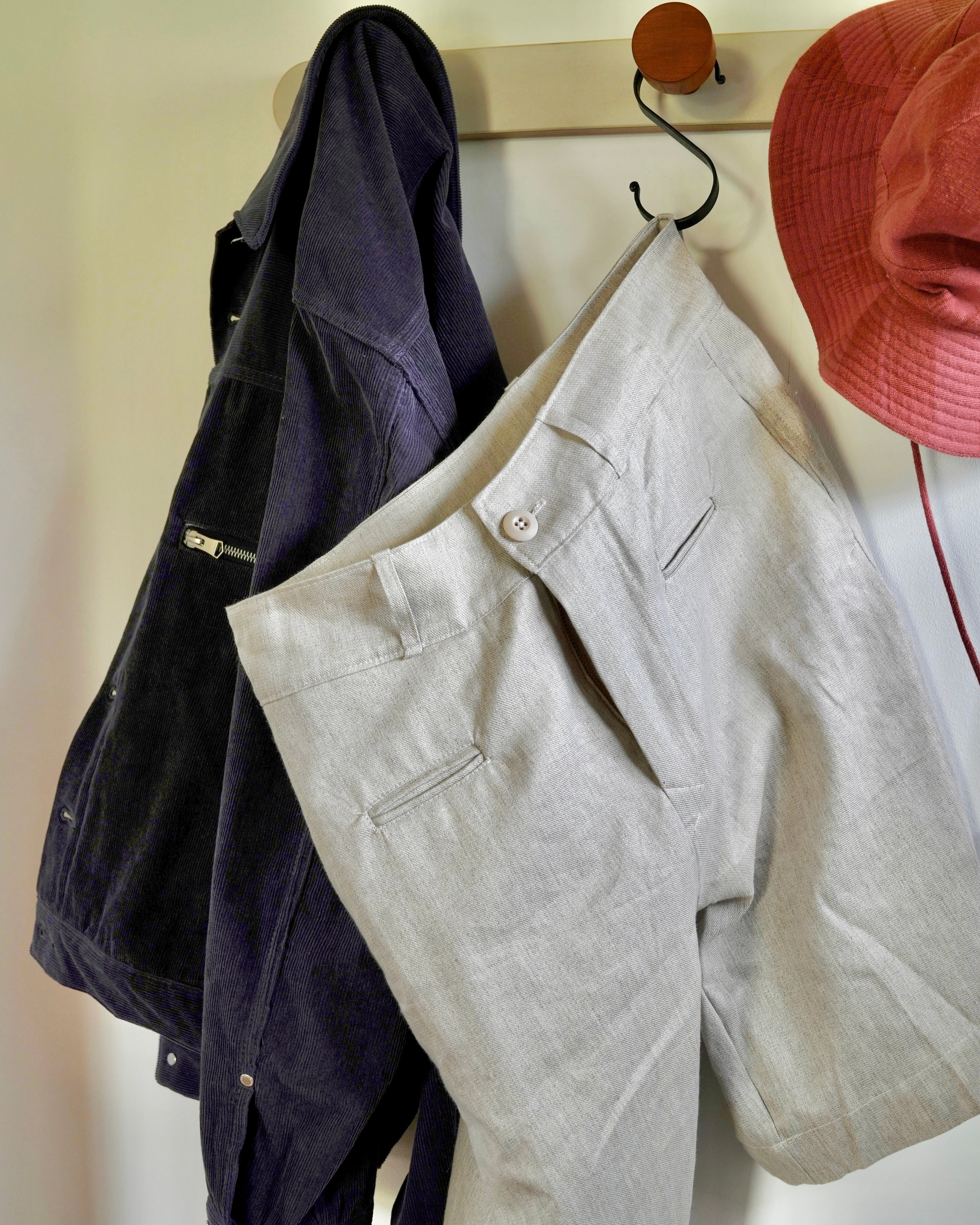 éhn original / Studio Shorts - GRAY Cotton Linen
